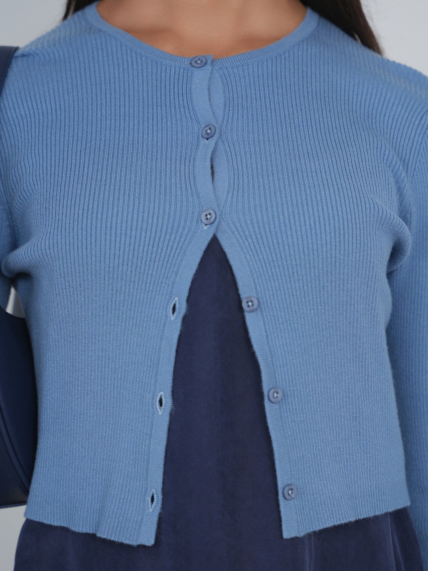 Point Knit Cropped Cardi