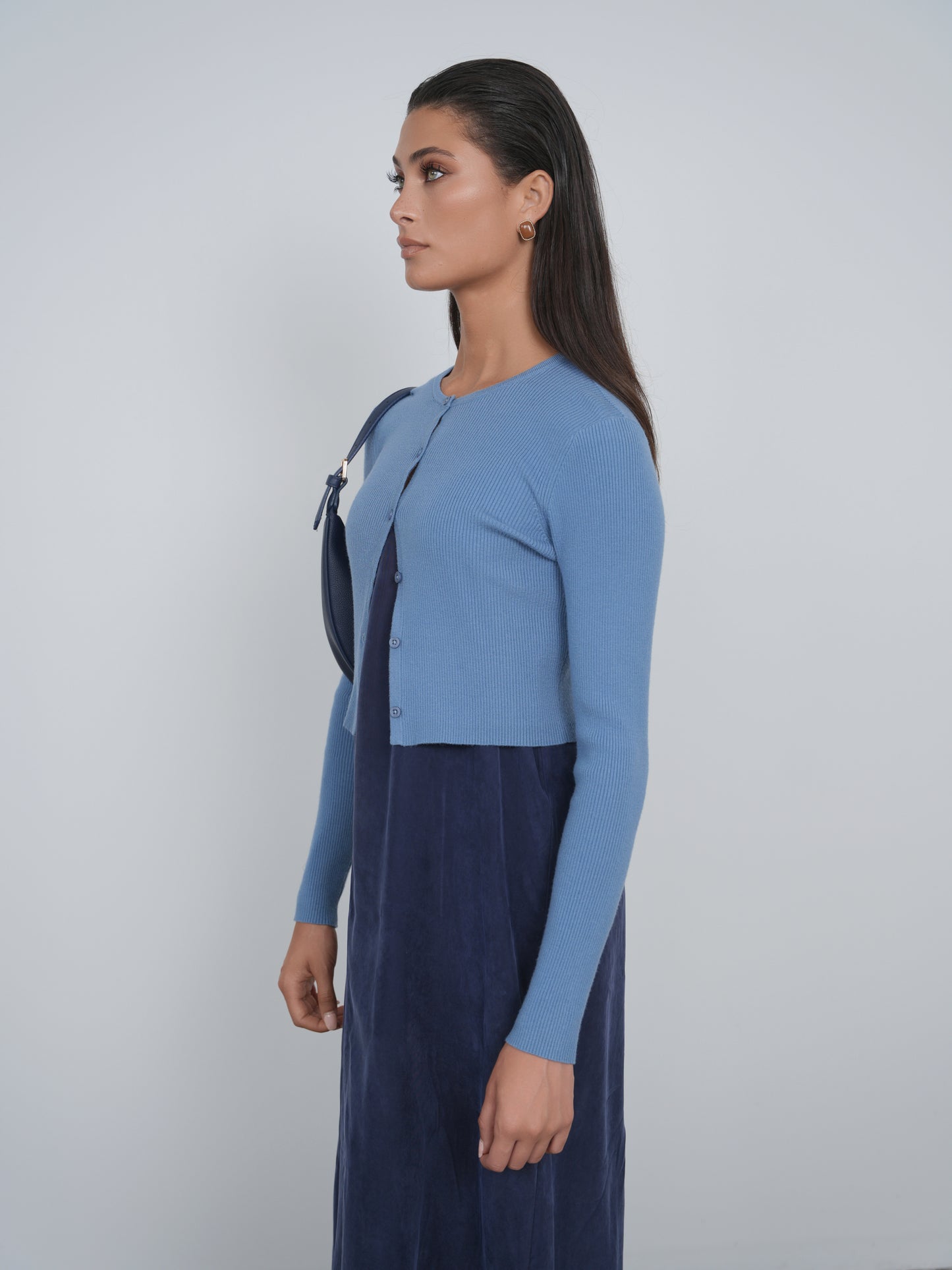 Point Knit Cropped Cardi