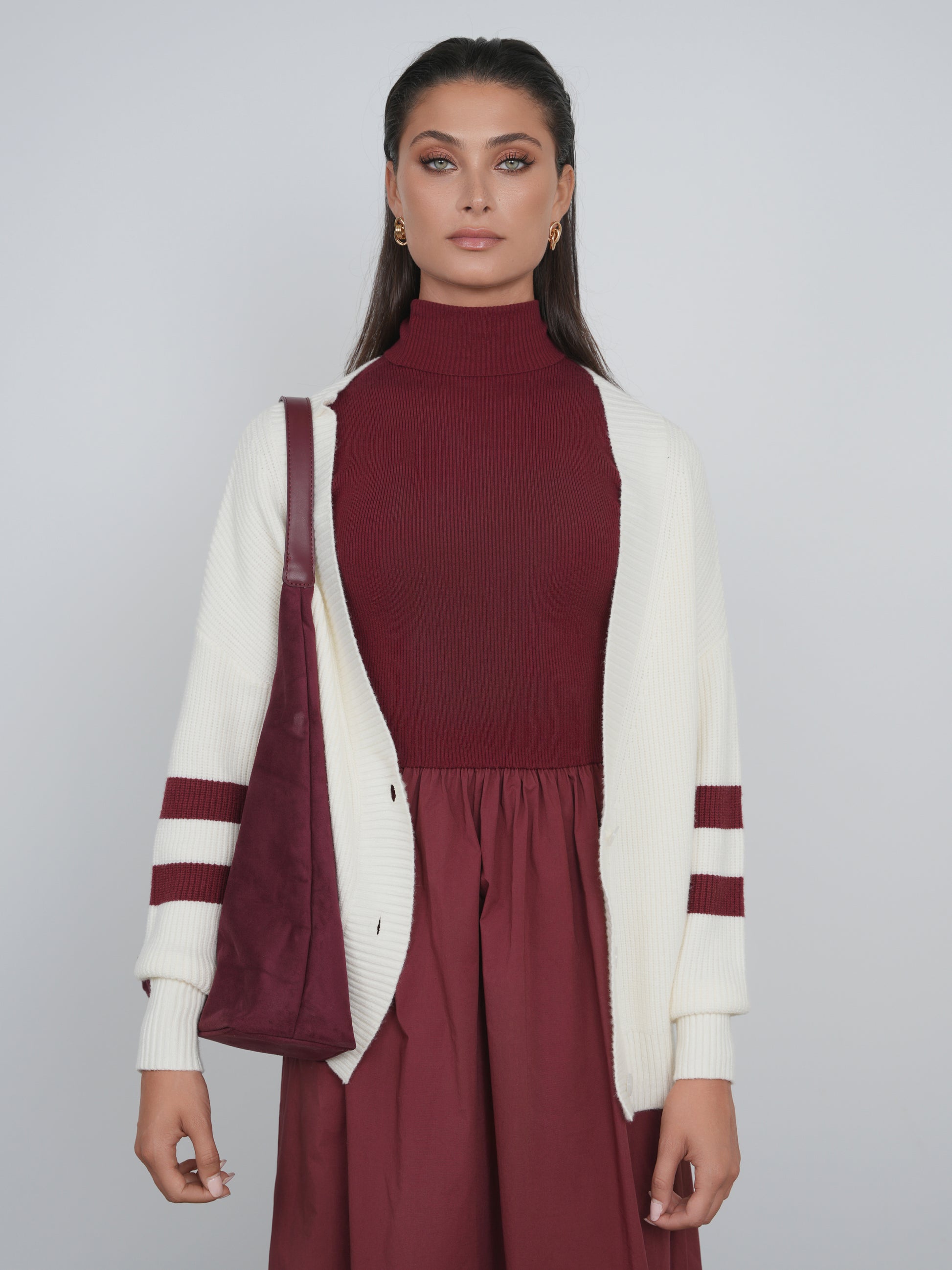 Point Chunky Knit Oversized Sweater