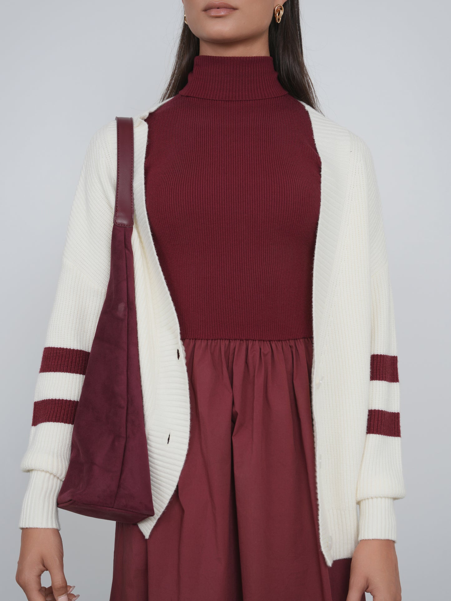 Point Chunky Knit Oversized Sweater