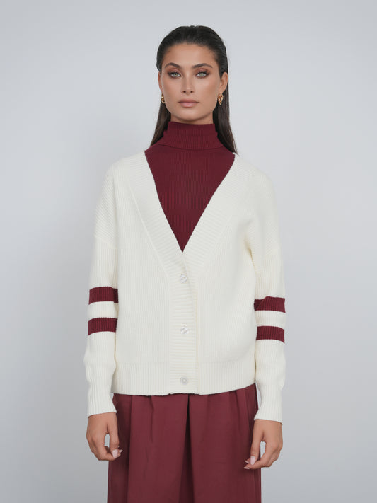 Point Chunky Knit Oversized Sweater