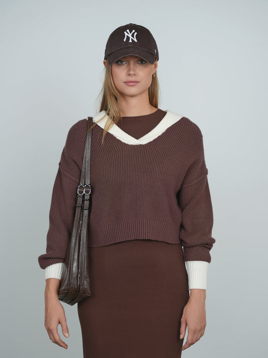 Point Chunky Knit Sailor Sweater