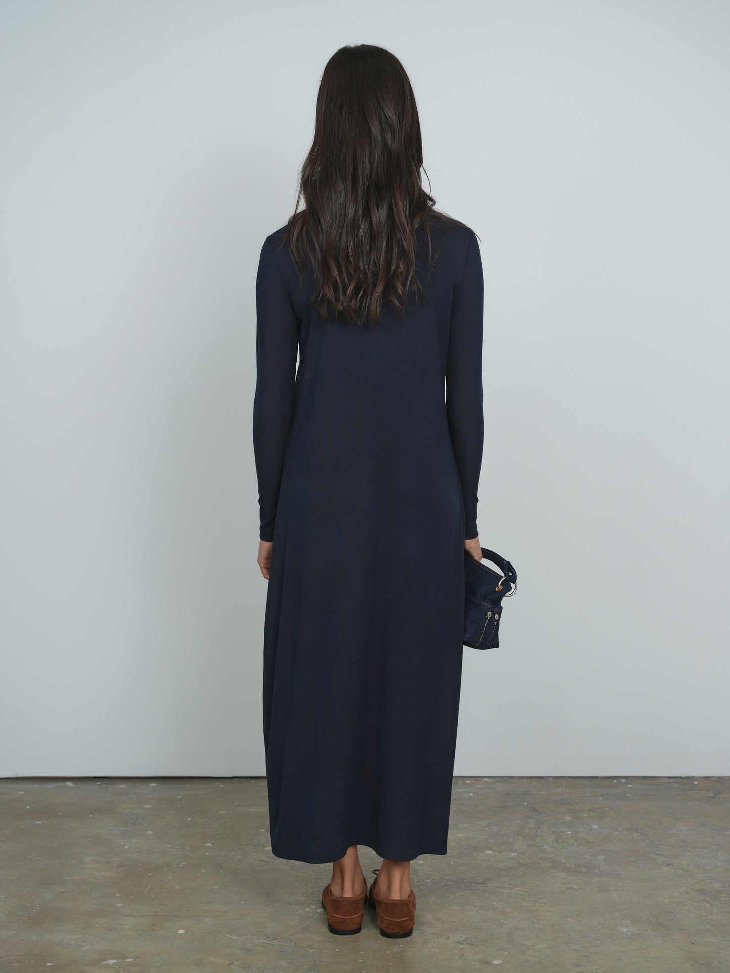 Point A-line Turtleneck Dress