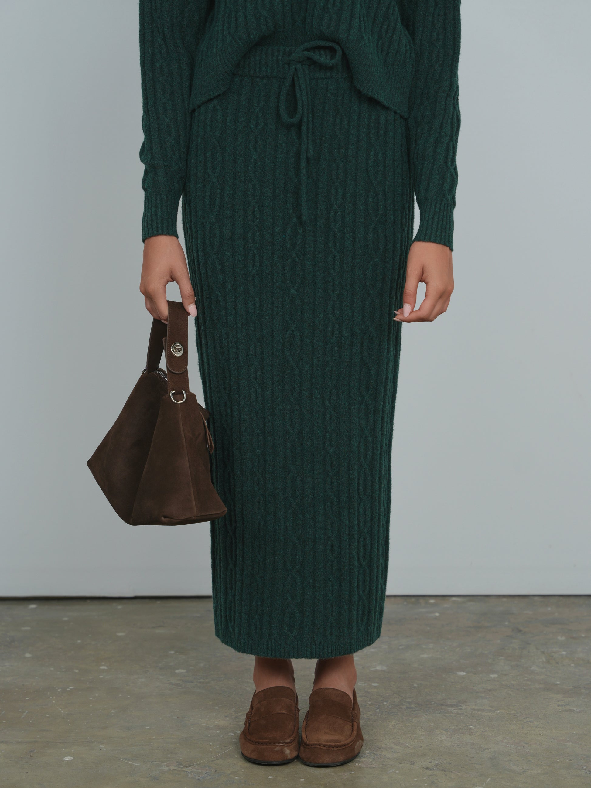 Point Brushed Cable Skirt