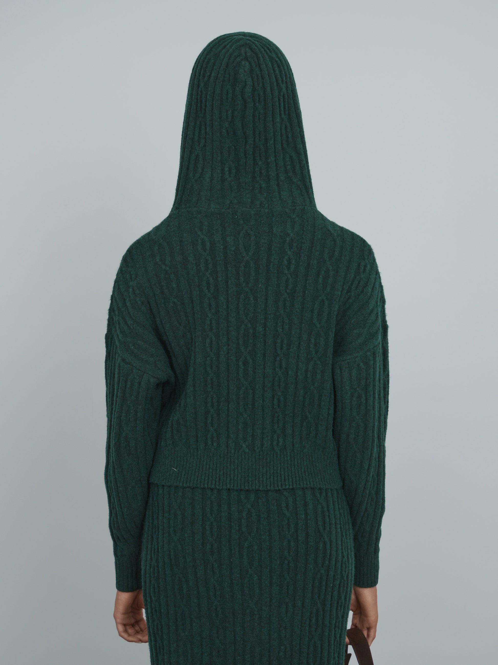 Point Brushed Cable Hoodie