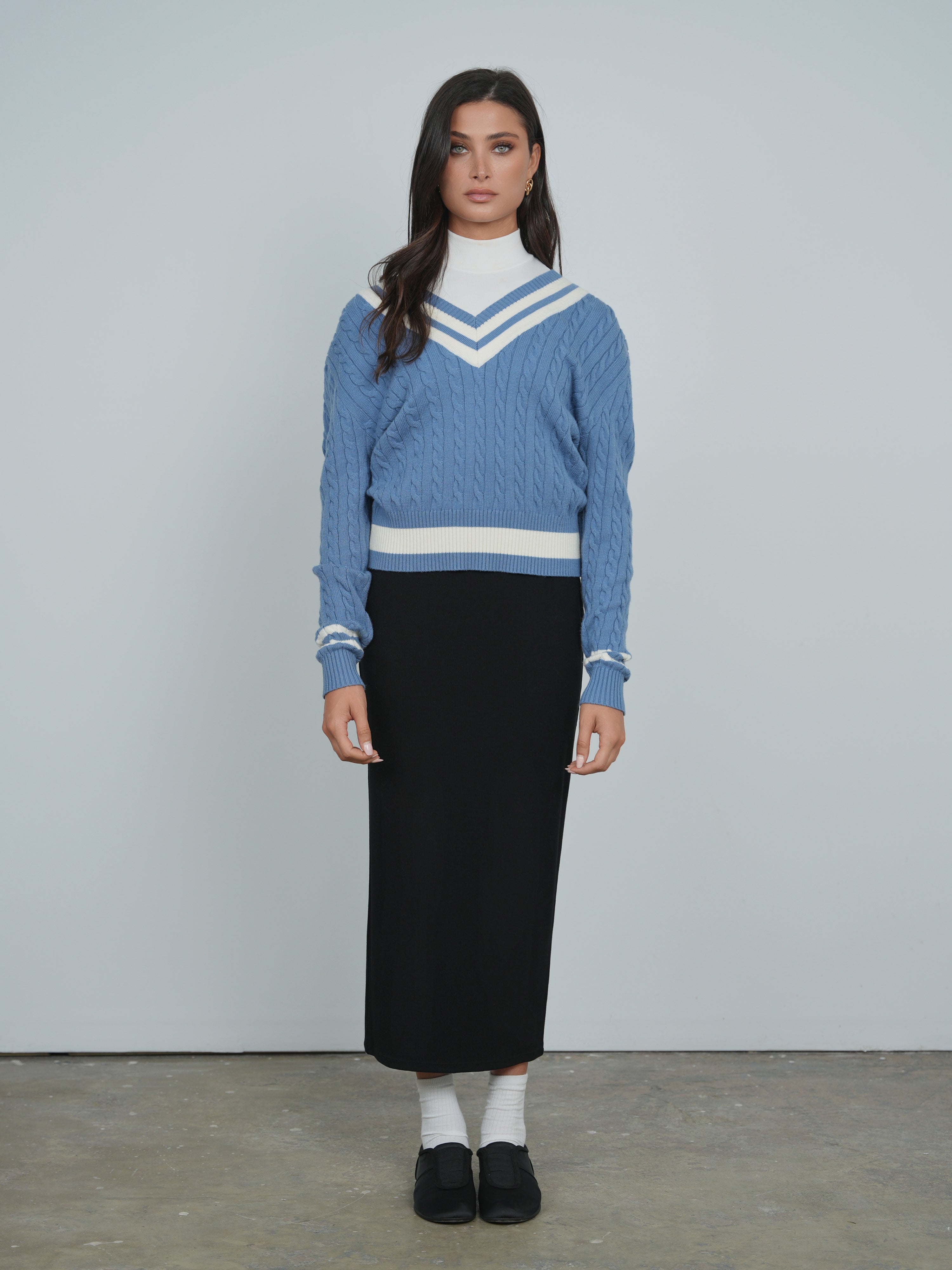 point rib zip cropped cardigan