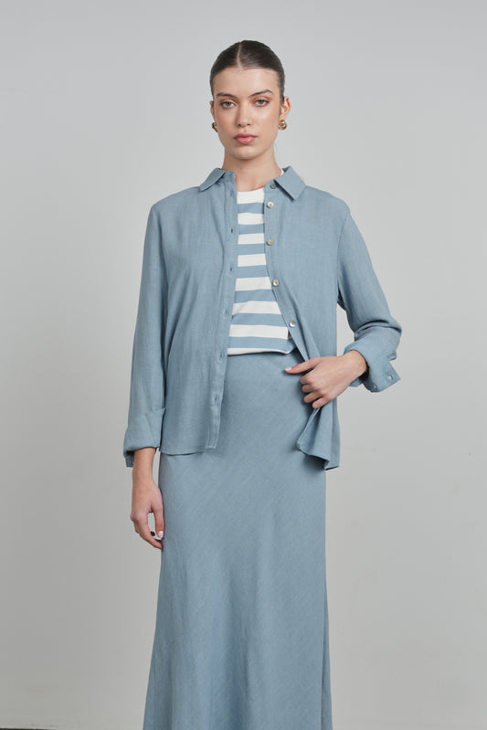 POINT STRIPE COTTON TANK