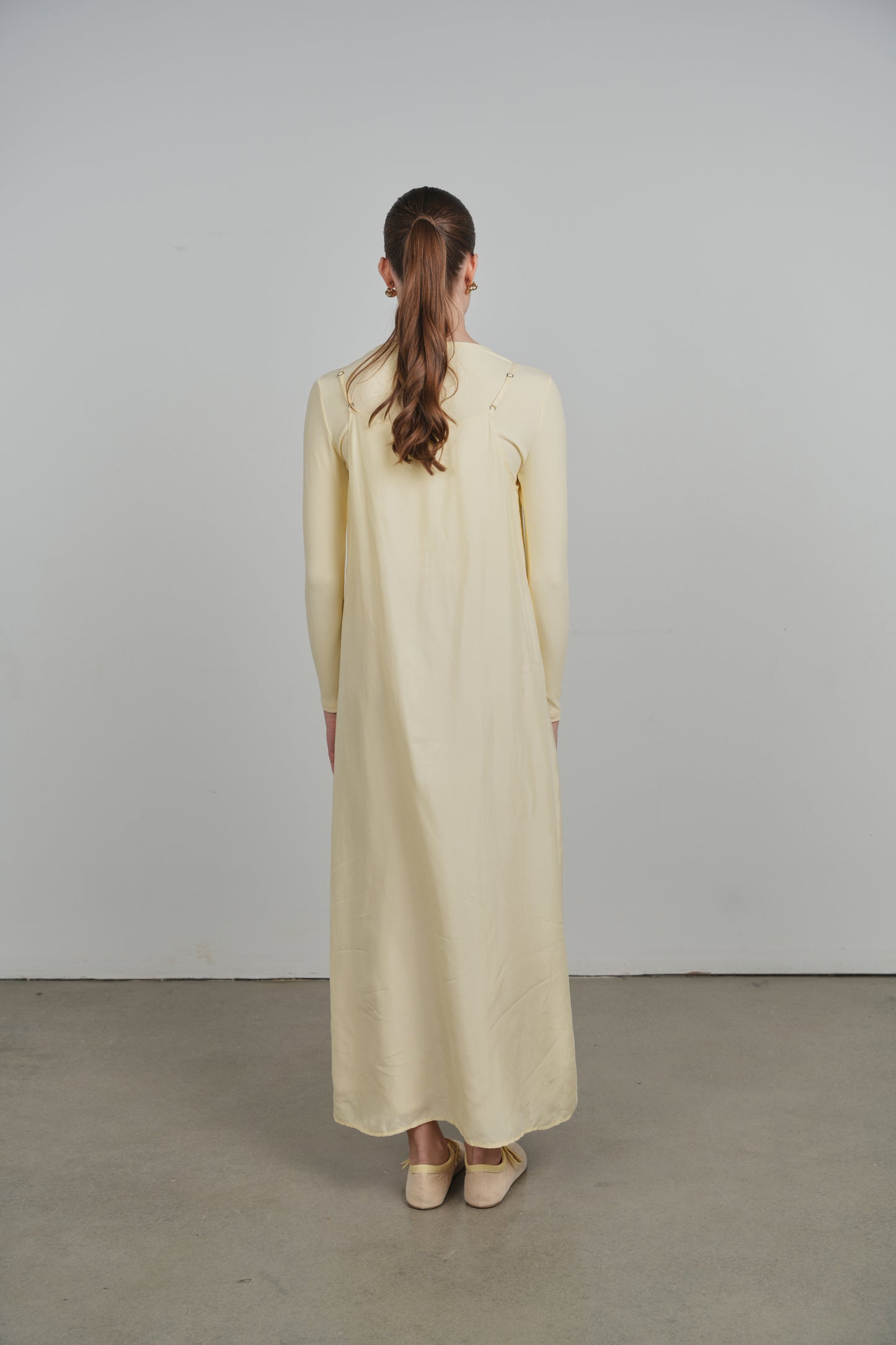 POINT BRUSHED A-LINE DRESS