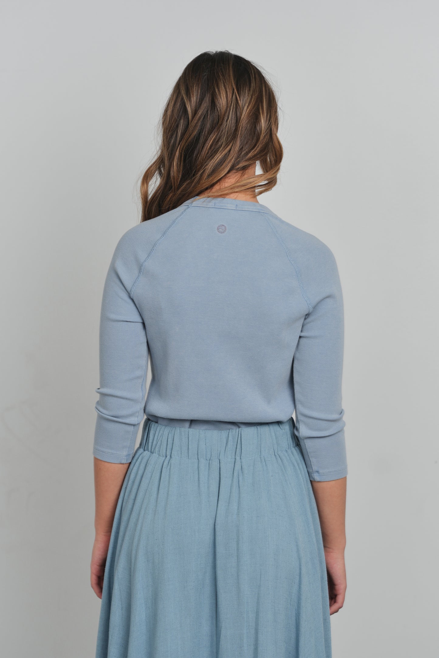 point 3/4 washed raglan tee