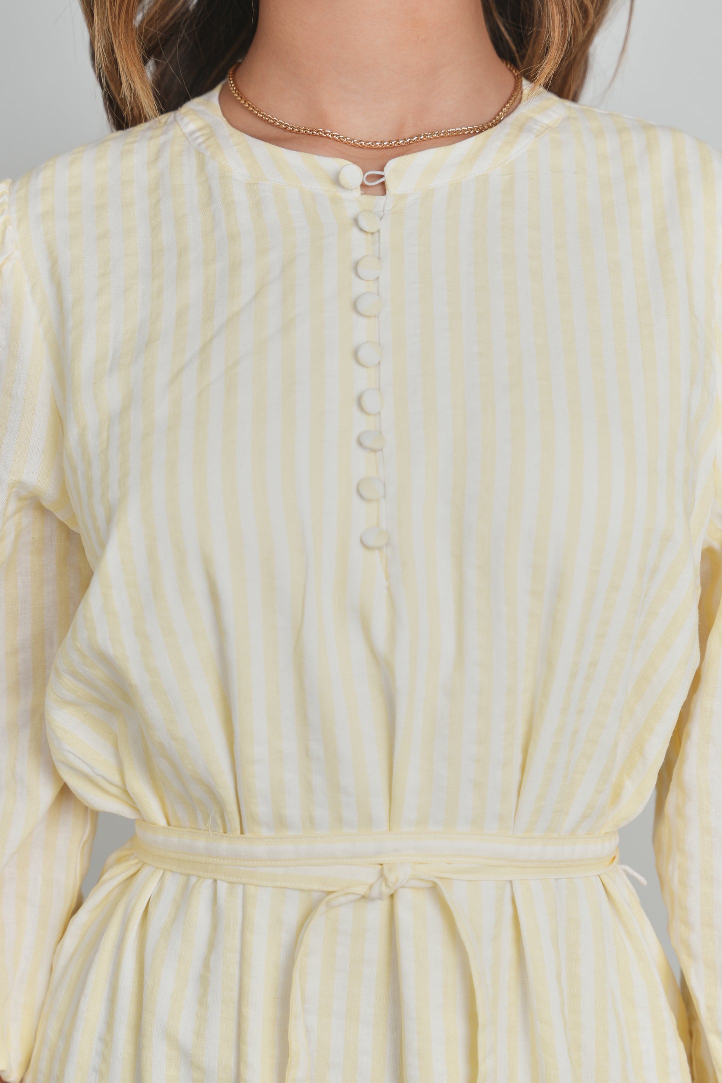 POINT PUFF SLEEVE DRESS