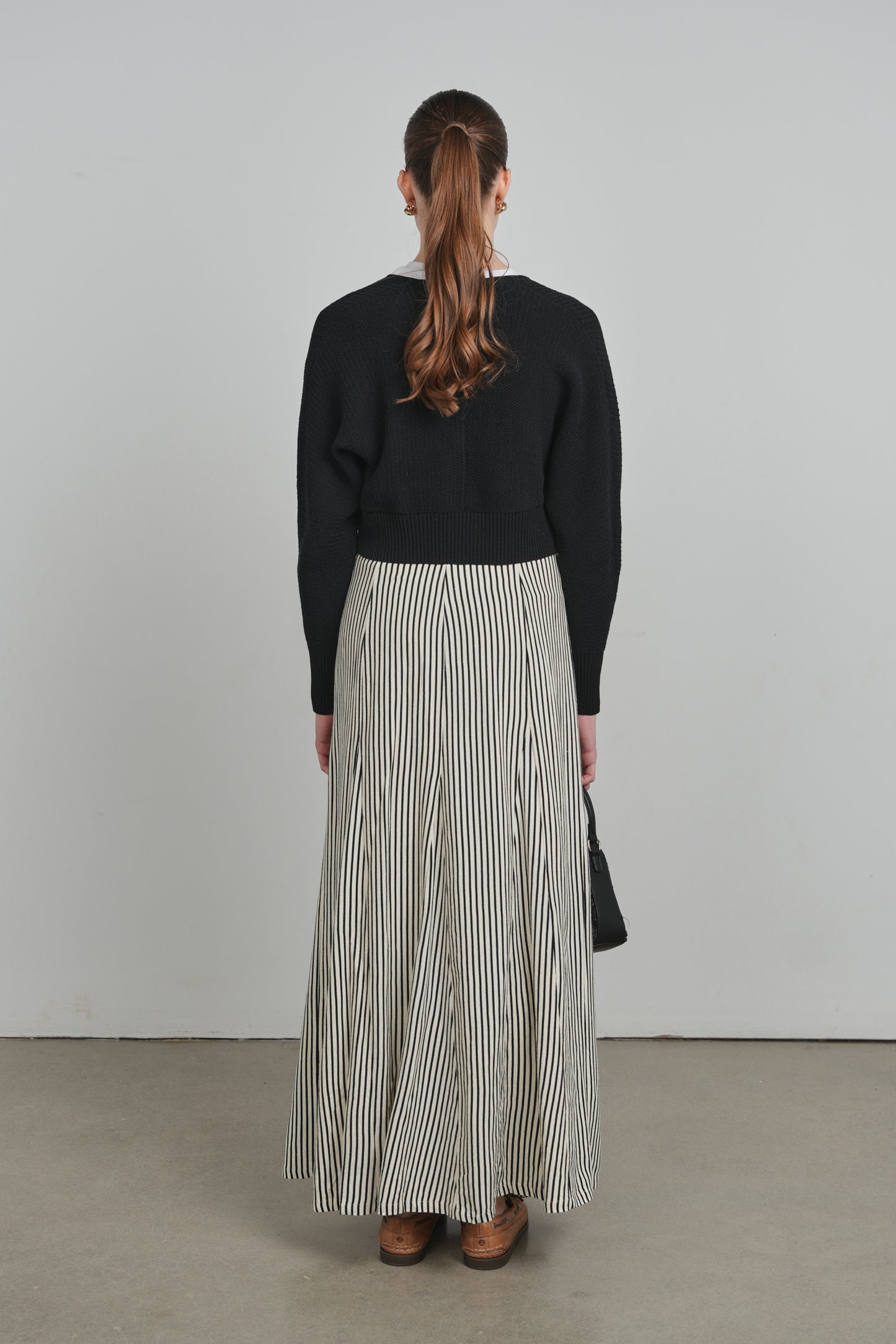POINT GORED LINEN SKIRT