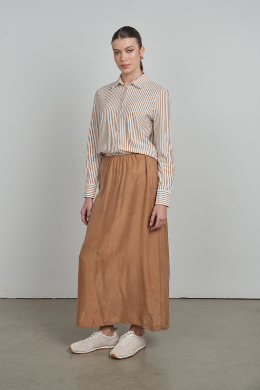 POINT BRUSHED A-LINE SKIRT