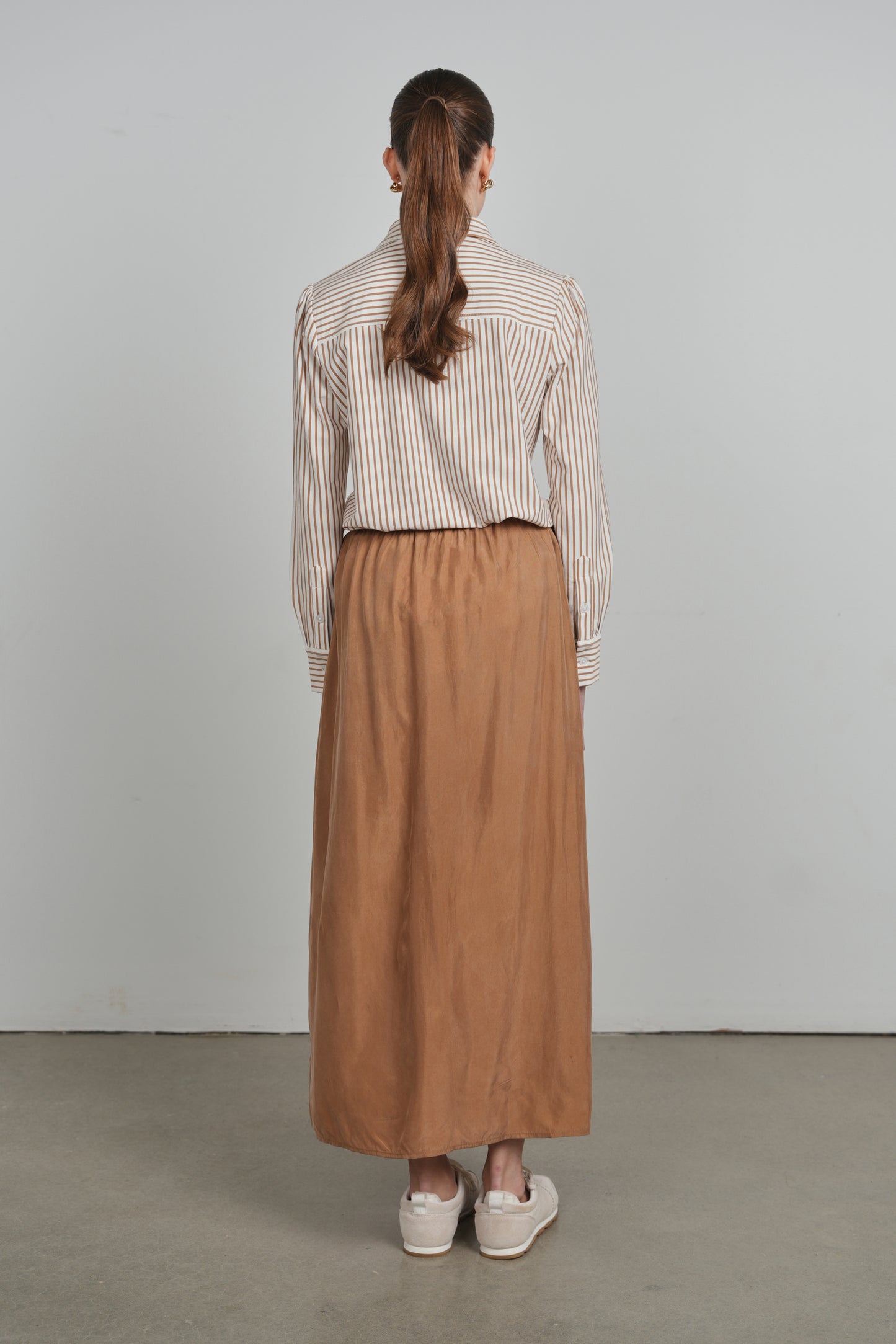 POINT BRUSHED A-LINE SKIRT