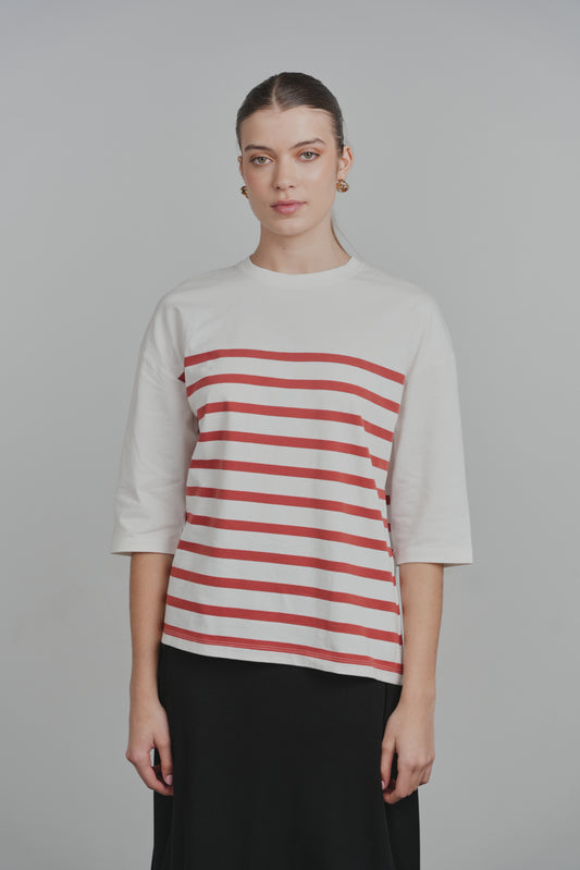 POINT JERSEY STRIPE TEE