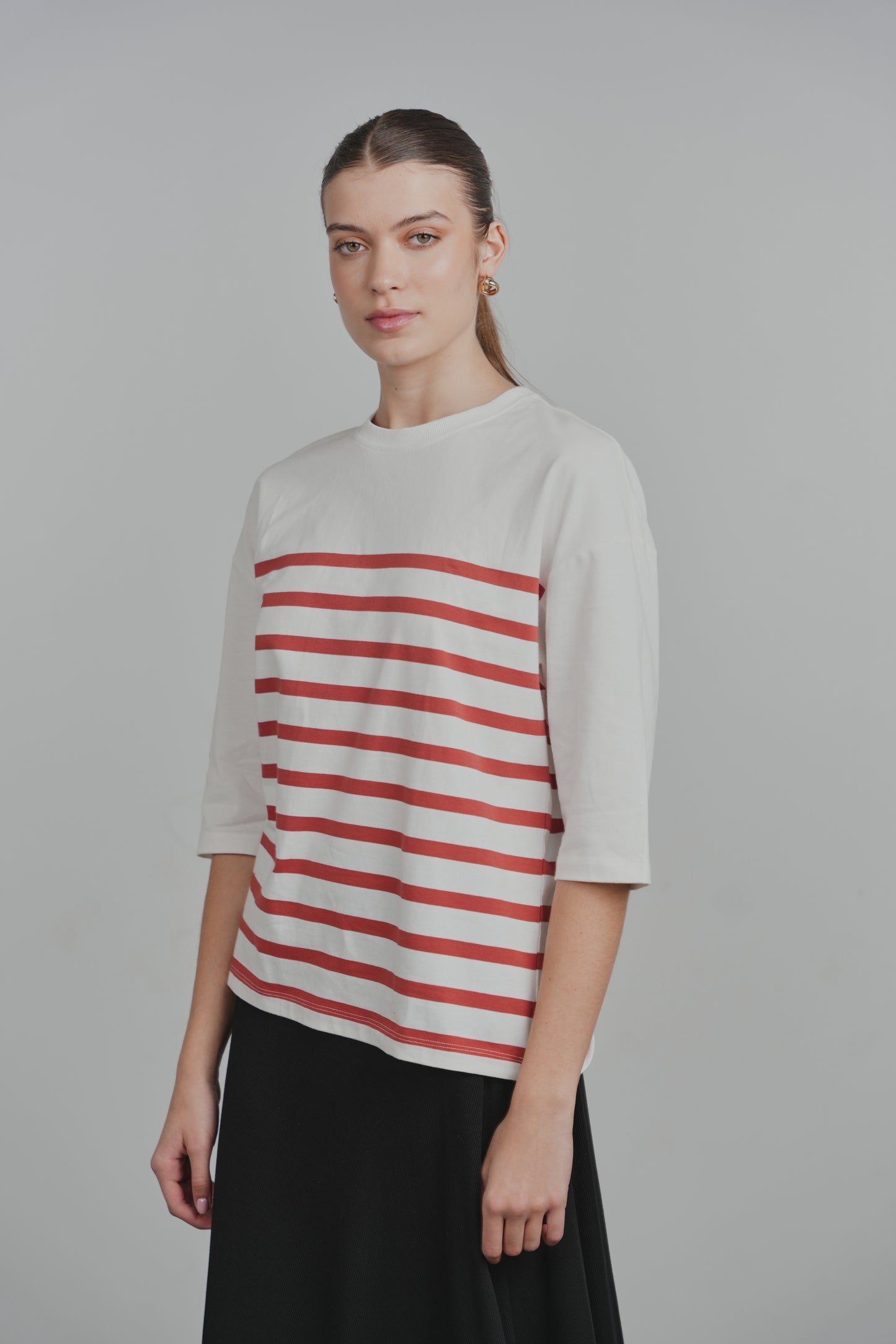 POINT JERSEY STRIPE TEE