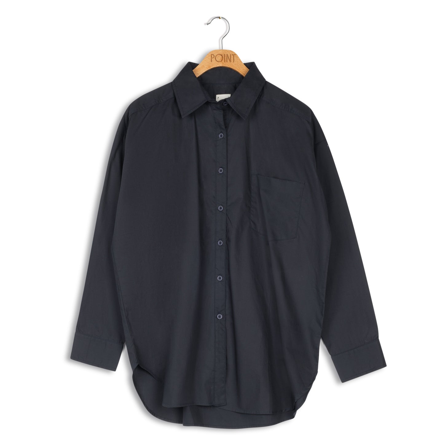 point full length button down