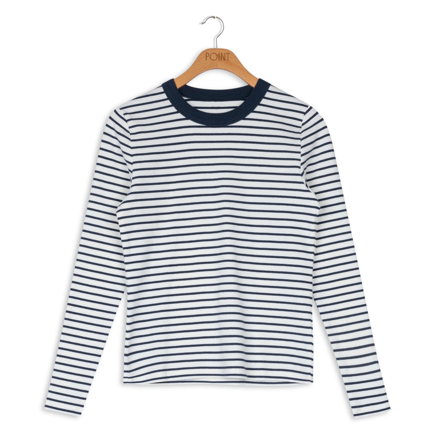 point stripe crewneck