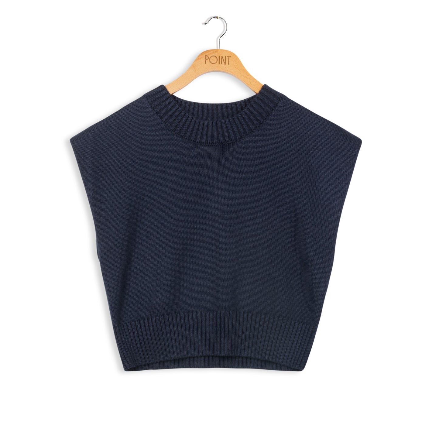 point knit pull over vest