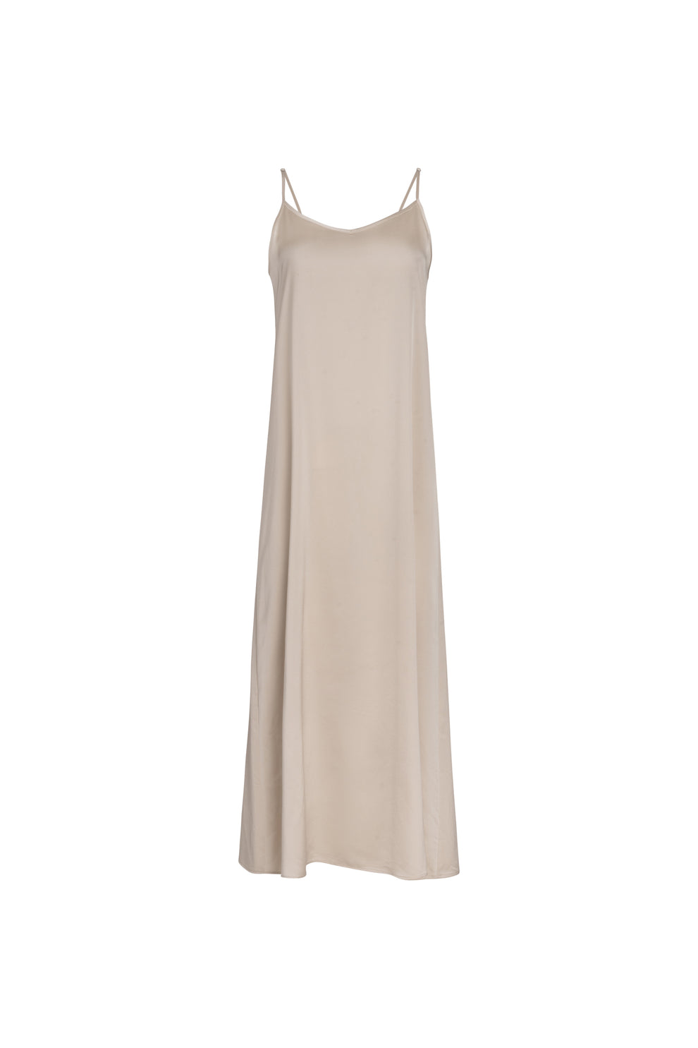 point satin slip dress Point Satin Straight Slip Dress  Sheek