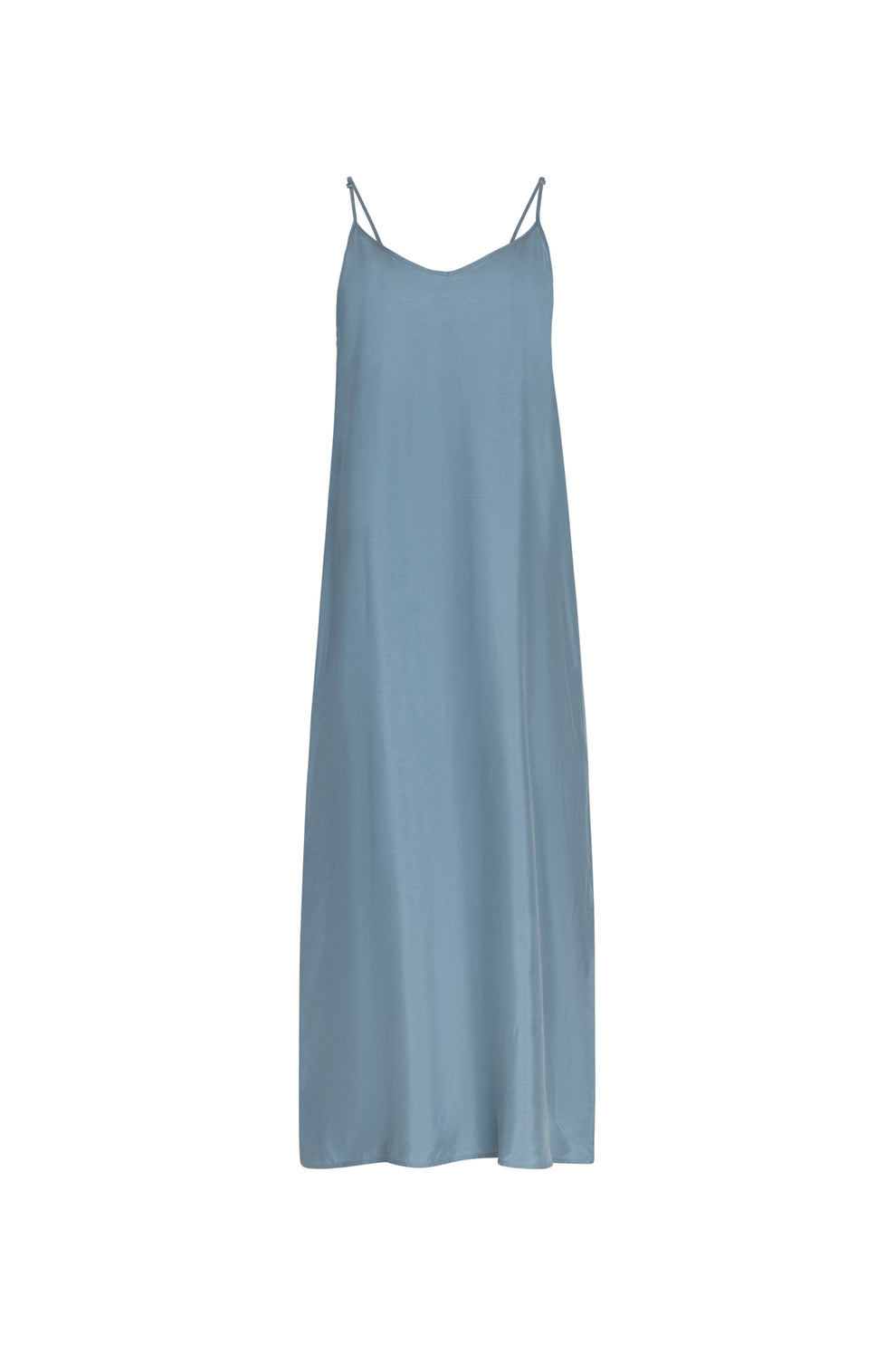 princess polly baby blue dress Pale Blue Satin Scoop-Neck Maxi Slip Dress main image 0