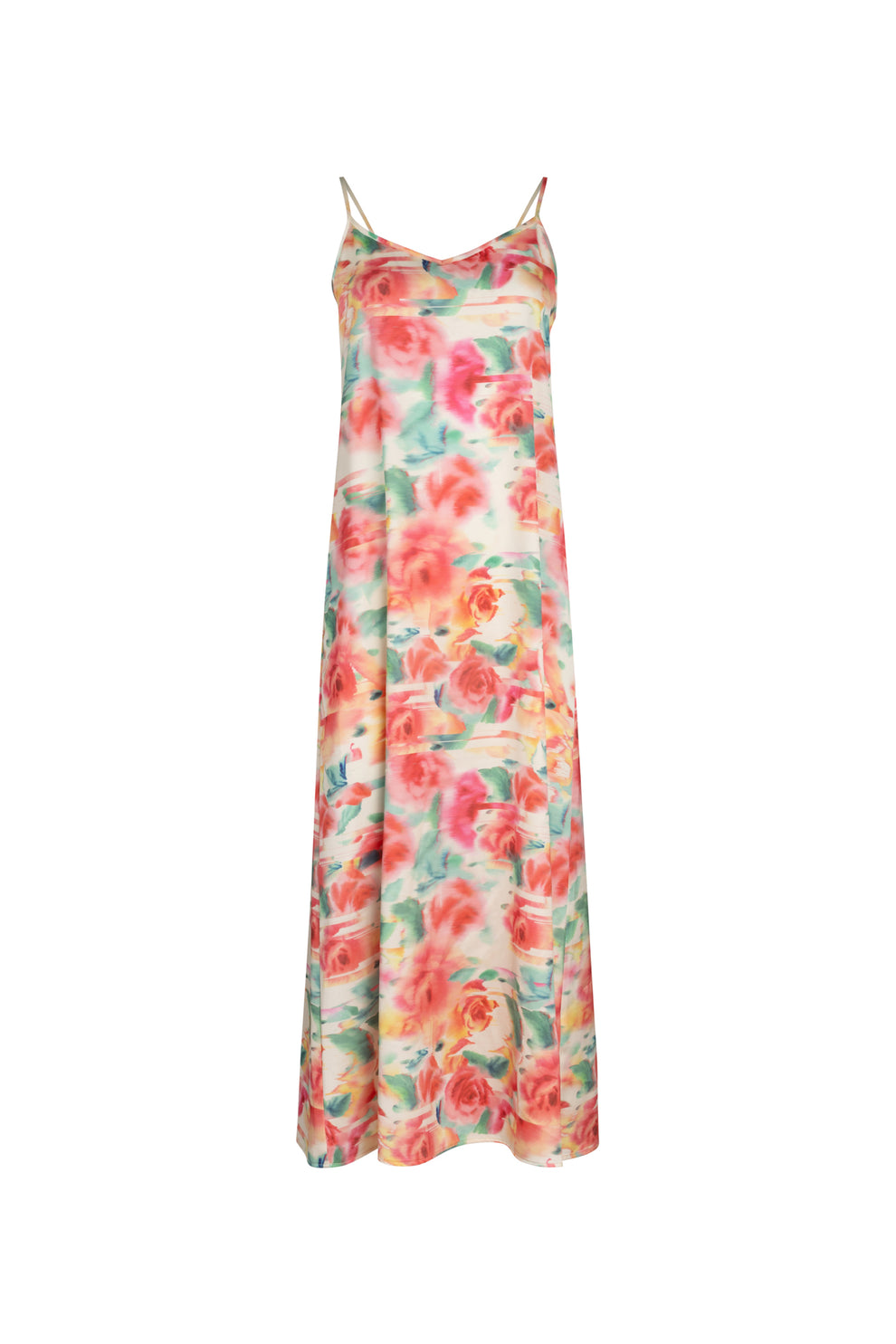 Point Satin A-Line Slip Dress