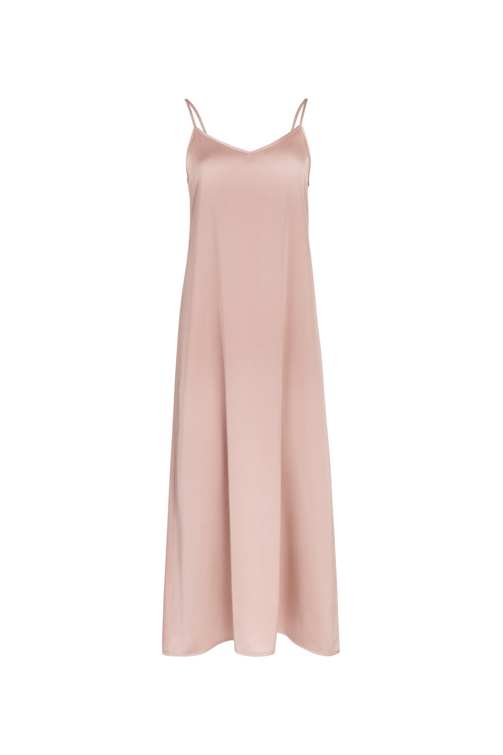 Point Satin A-Line Slip Dress