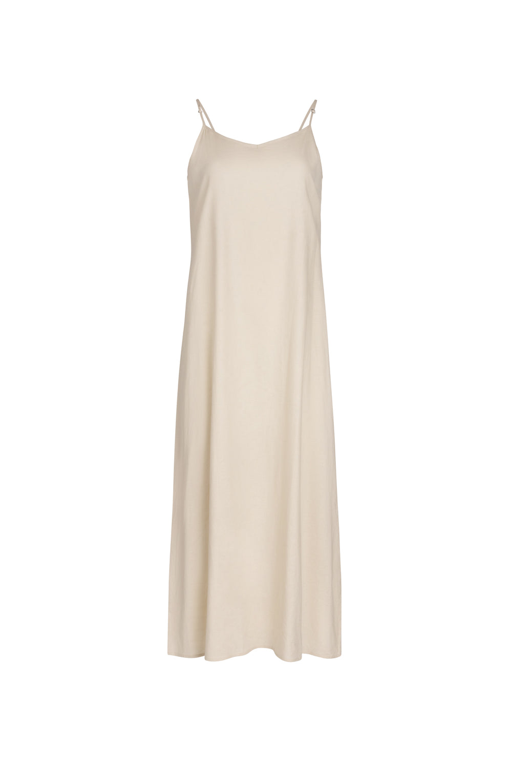 Point Linen A-Line Slip Dress
