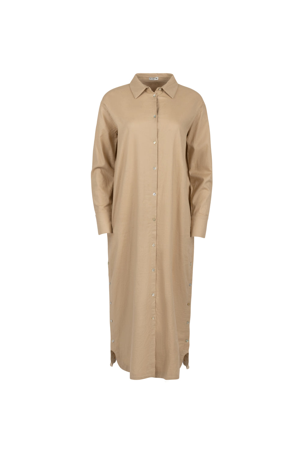 Point Linen Shirt Dress