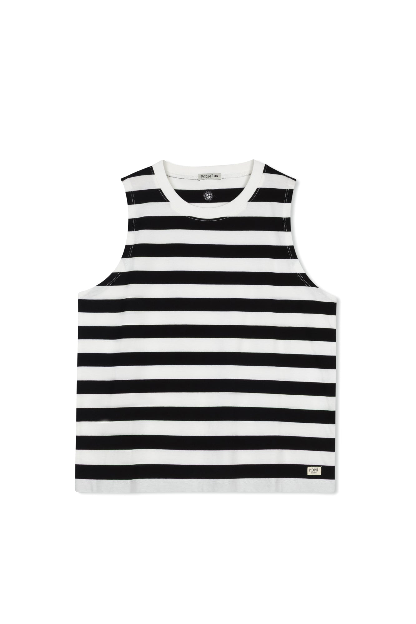 POINT STRIPE COTTON TANK
