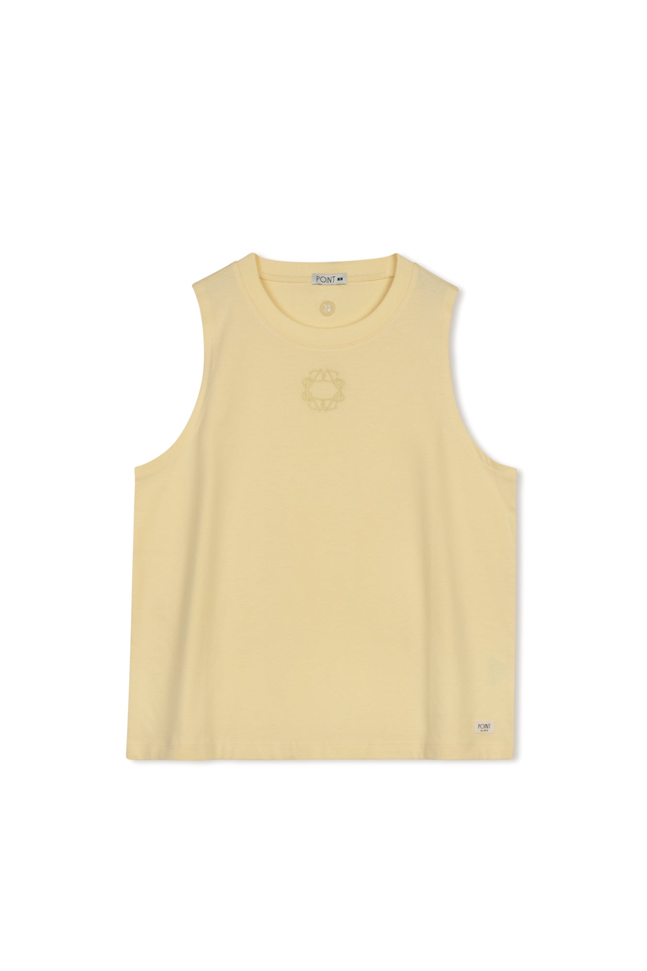 POINT EMBROIDERED COTTON TANK