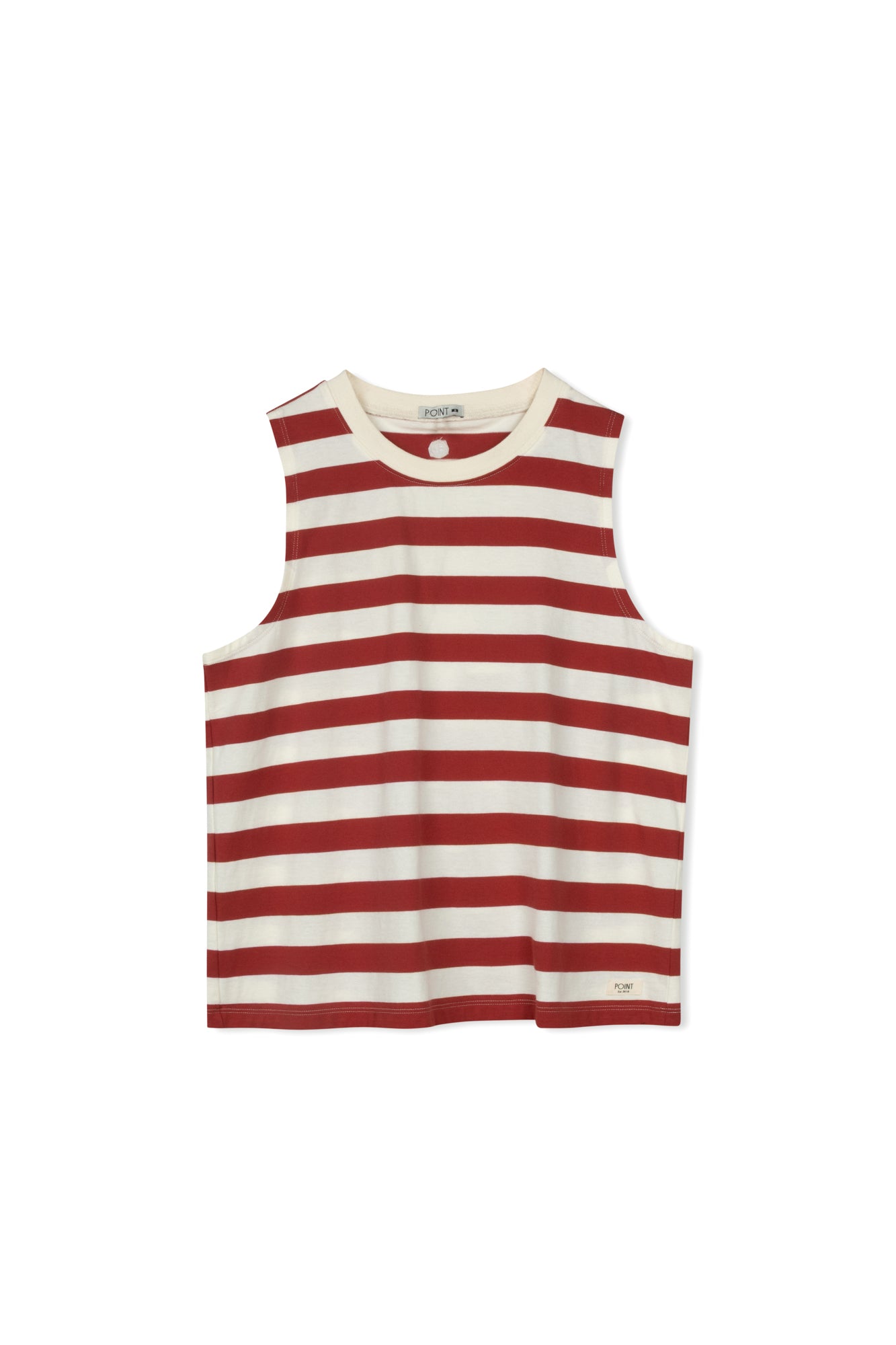 POINT STRIPE COTTON TANK