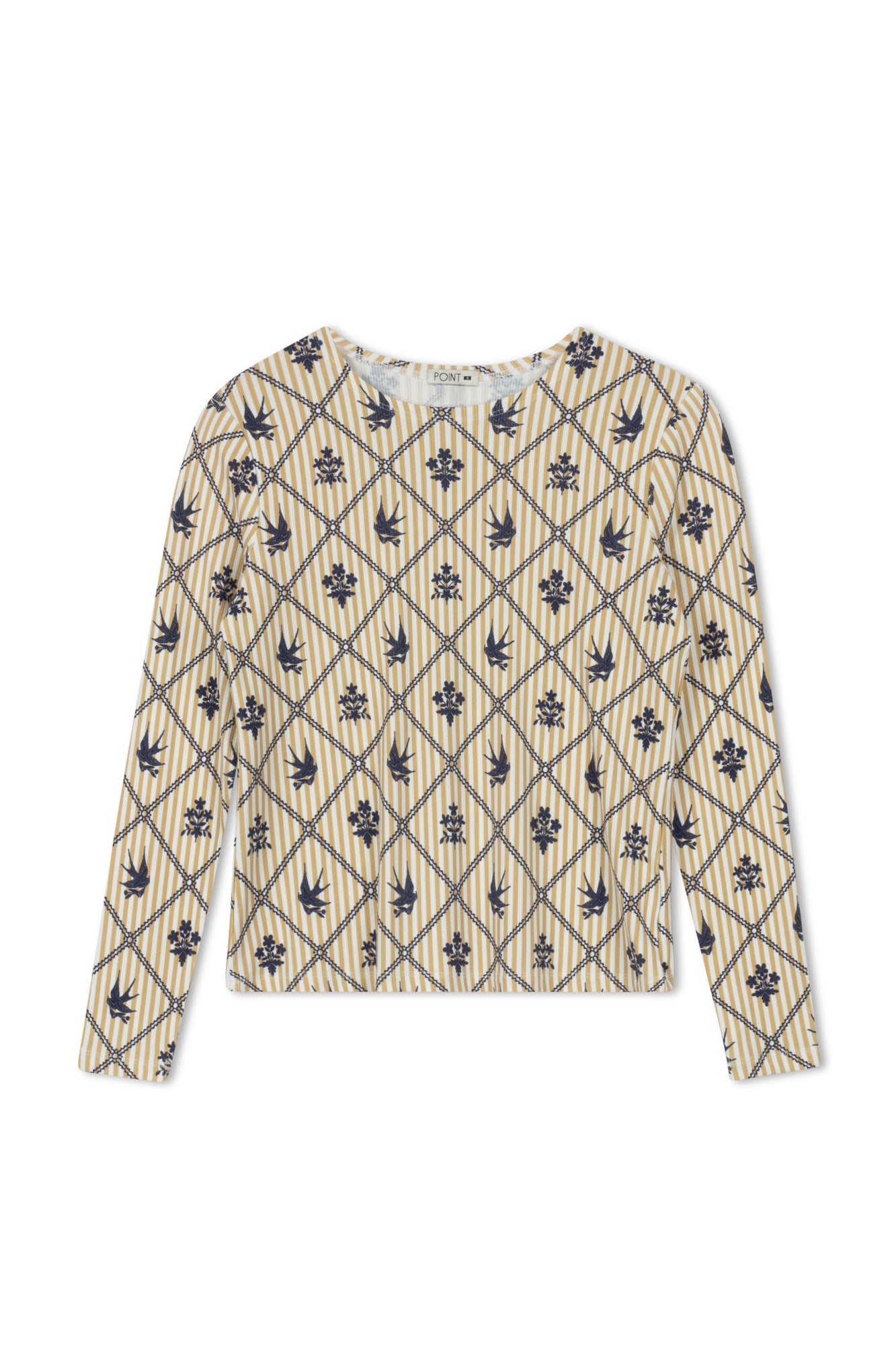 POINT PRINTED JERSEY CREW