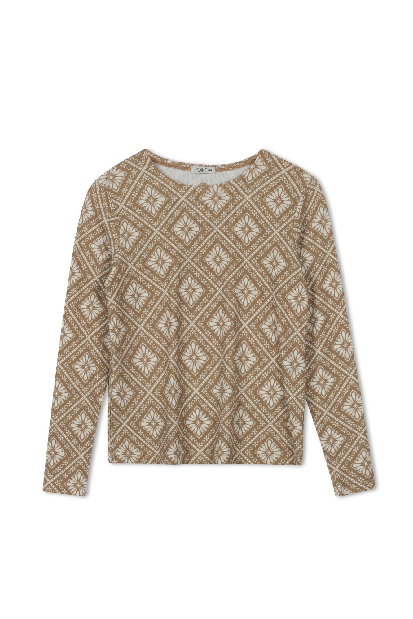 POINT PRINTED JERSEY CREW