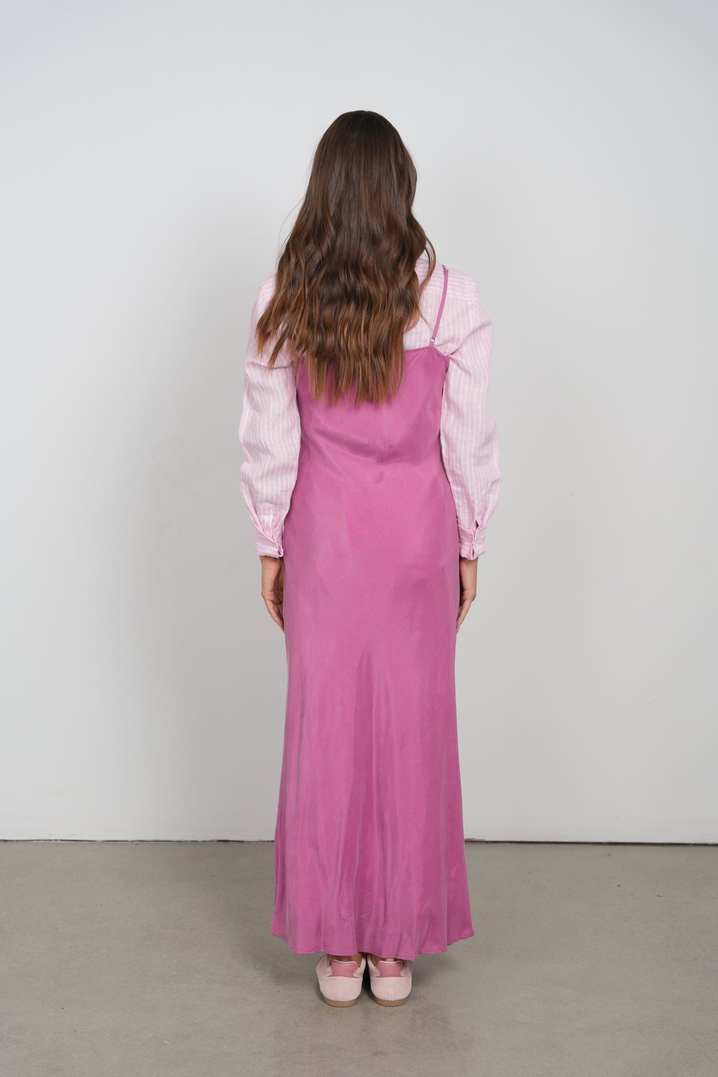 POINT BRUSHED STRAIGHT DRESS