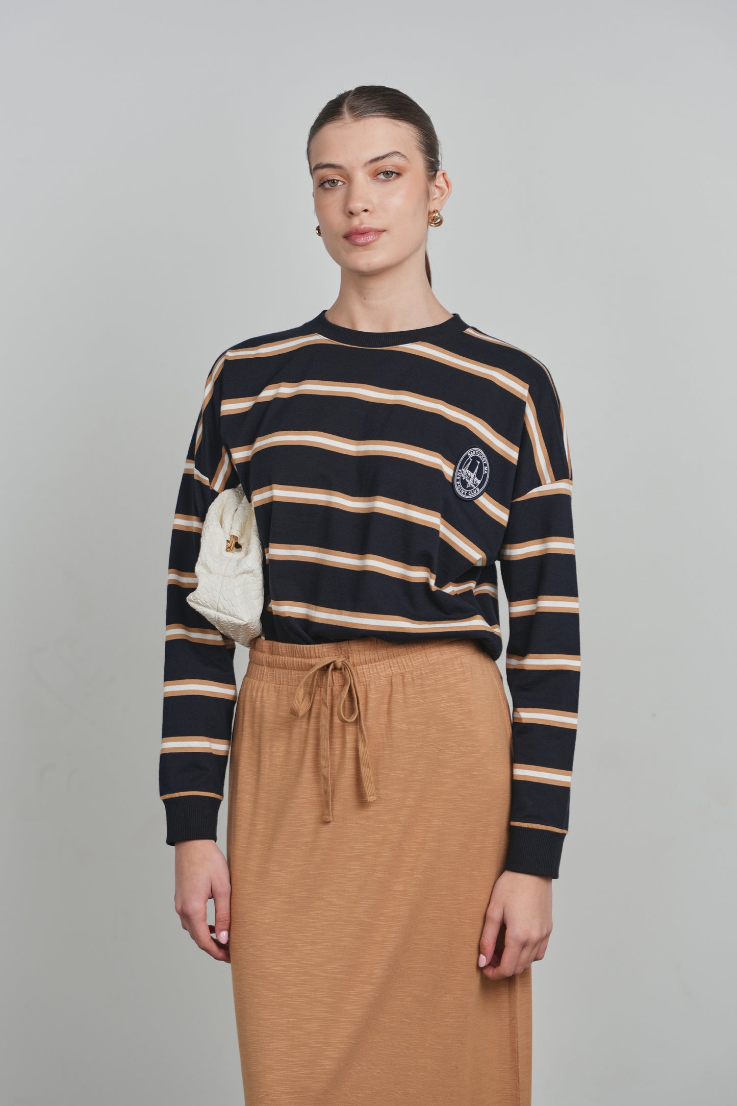 POINT STRIPE BOYFRIEND TEE