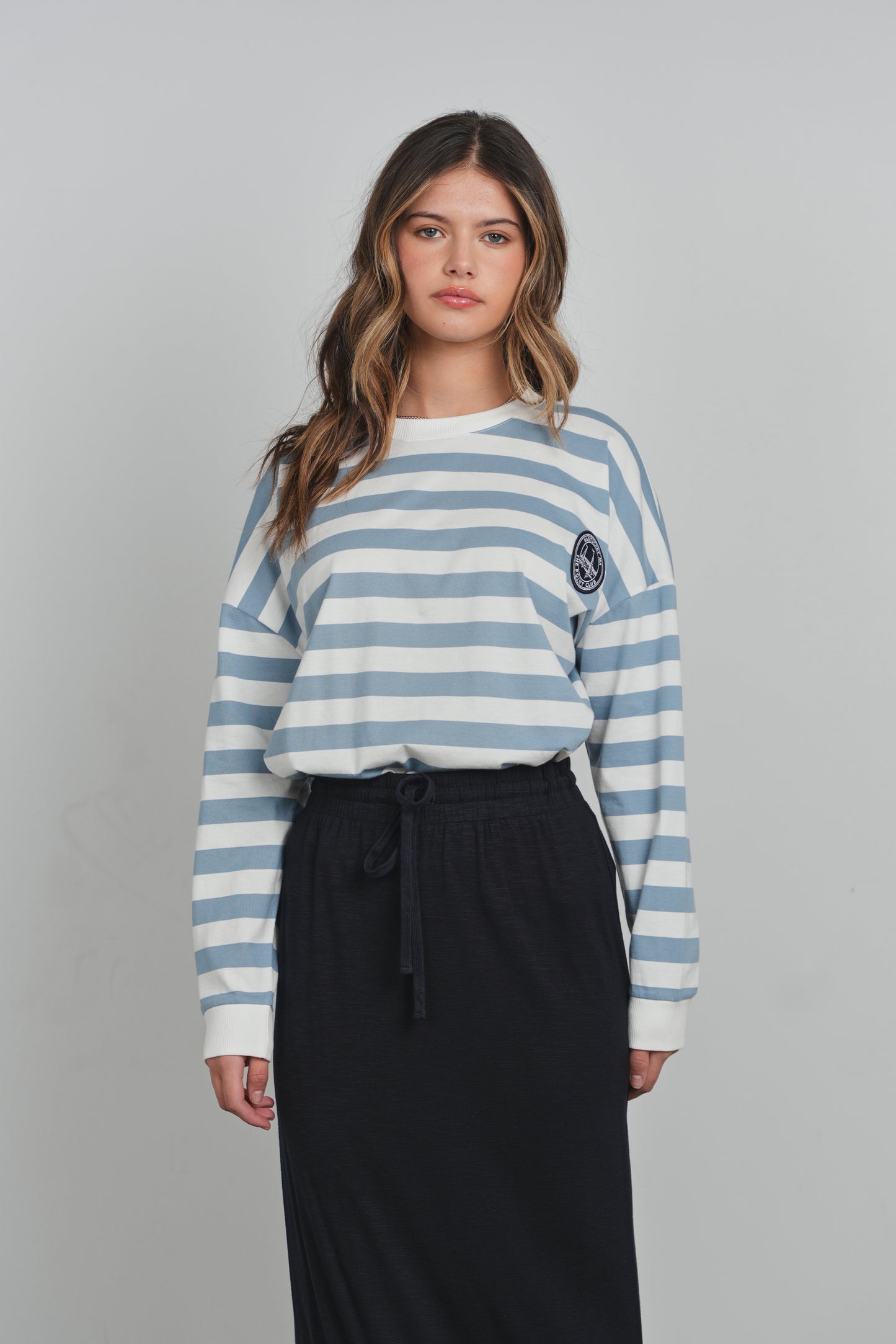 POINT STRIPE BOYFRIEND TEE