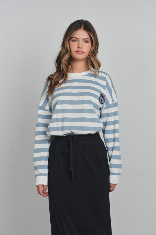 POINT STRIPE BOYFRIEND TEE