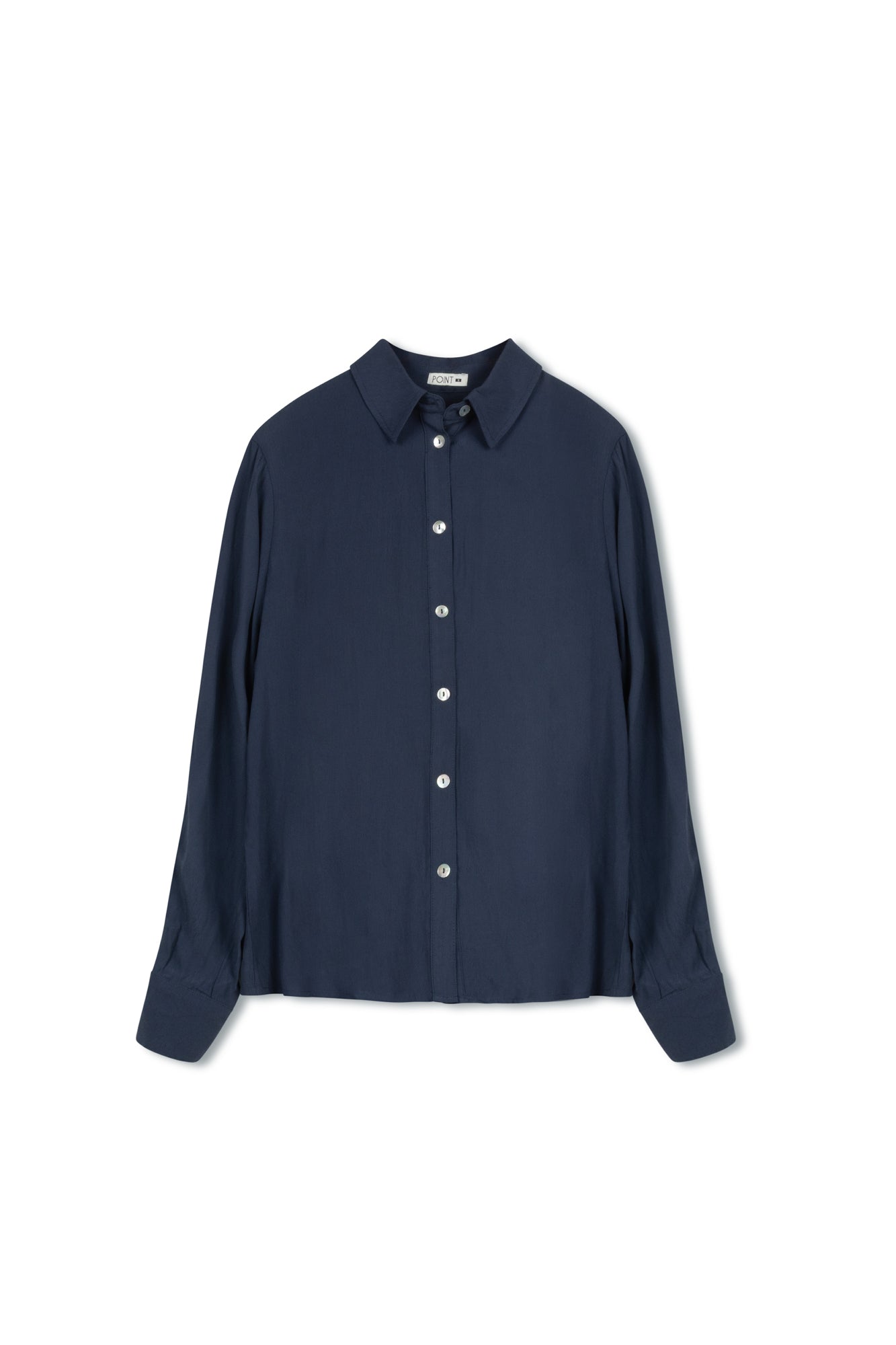 POINT GEORGETTE BUTTON UP BLOUSE