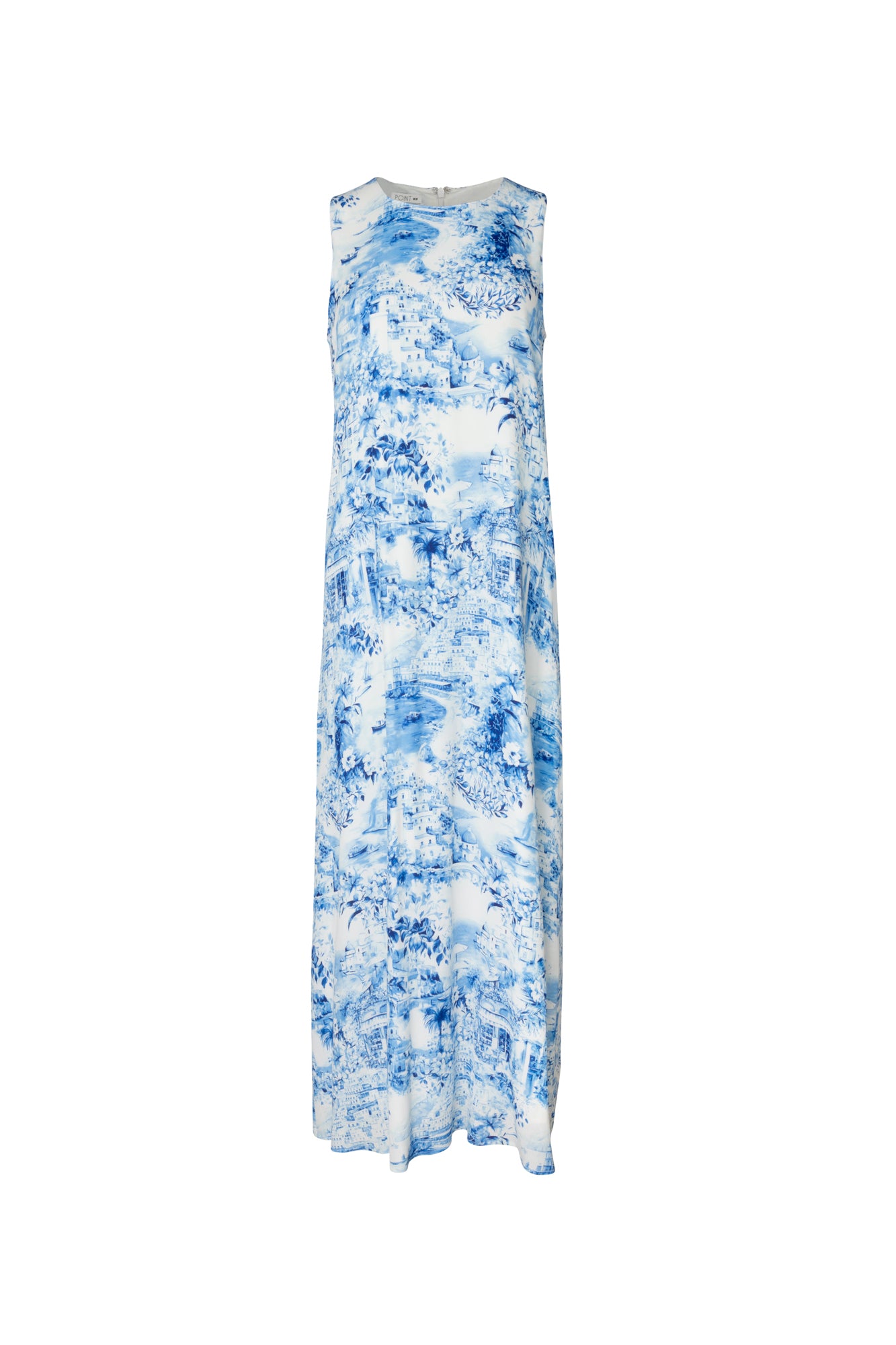 POINT GEORGETTE COLUMN DRESS