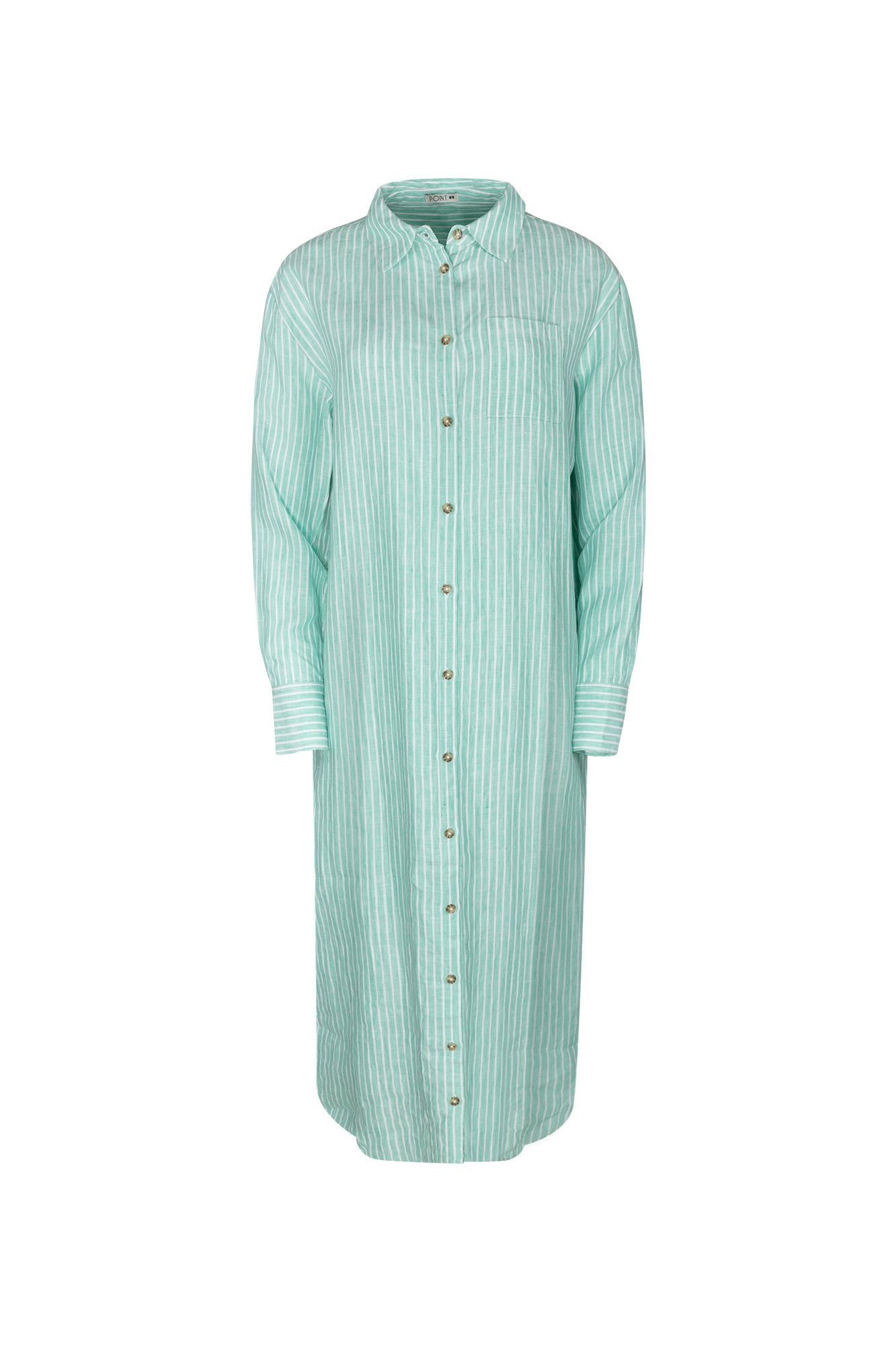 POINT STRIPE LINEN DRESS