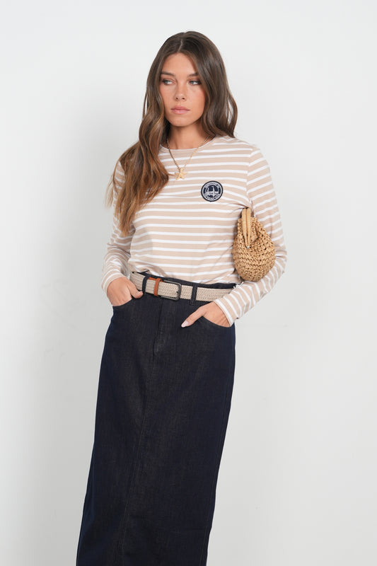 POINT STRIPE GRAPHIC TEE