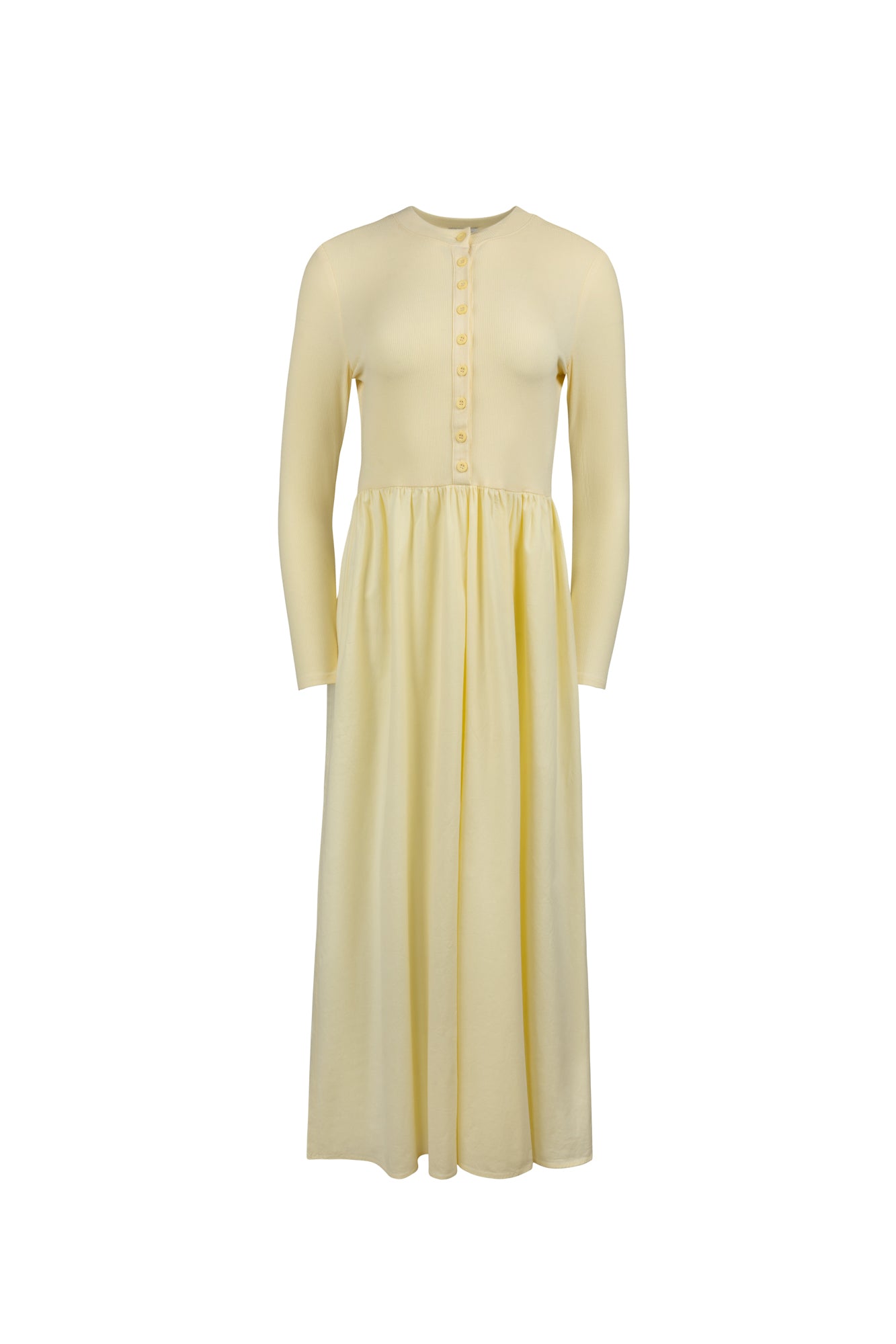 POINT MIXED POPLIN DRESS