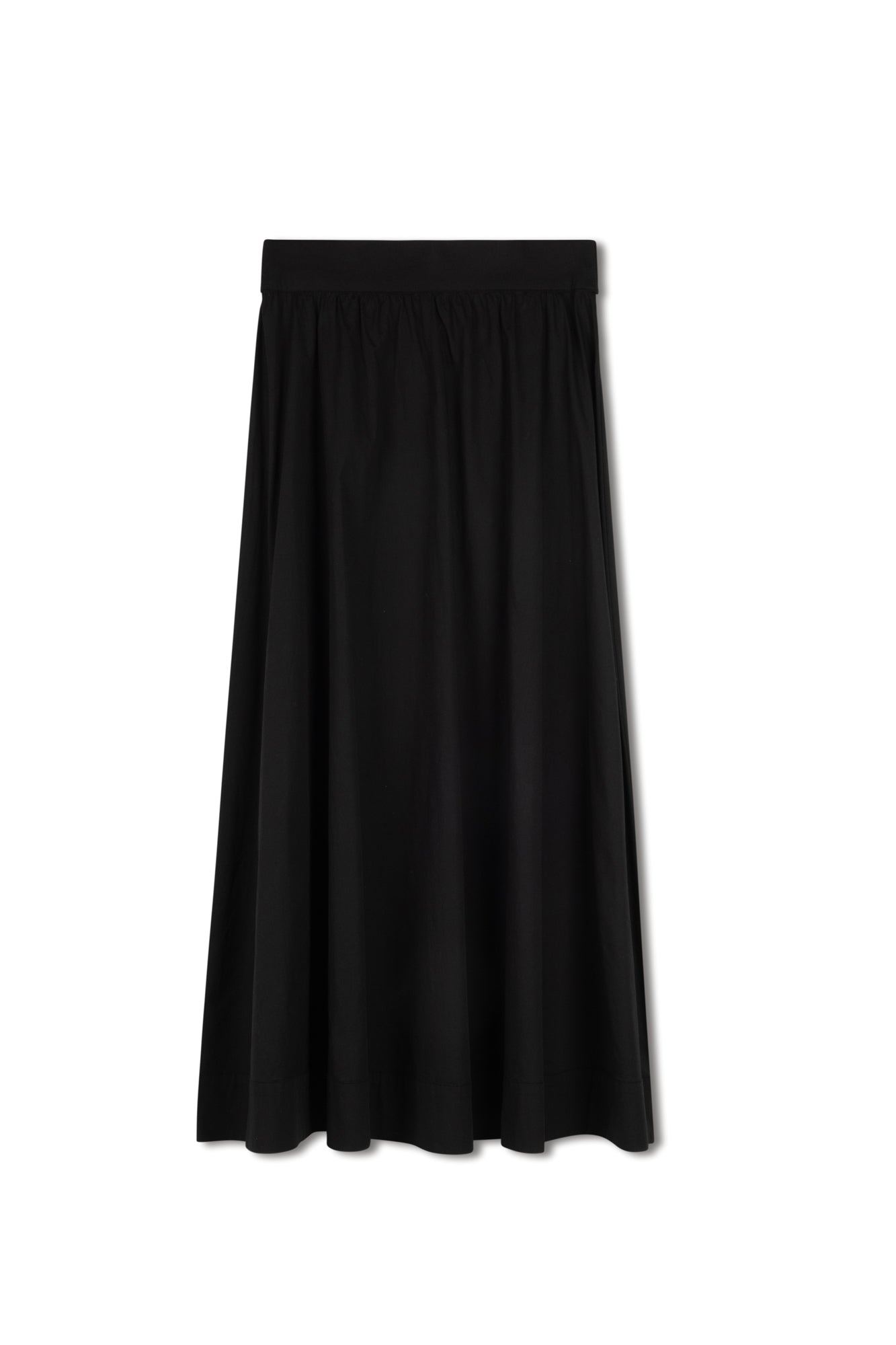 POINT POPLIN MAXI SKIRT