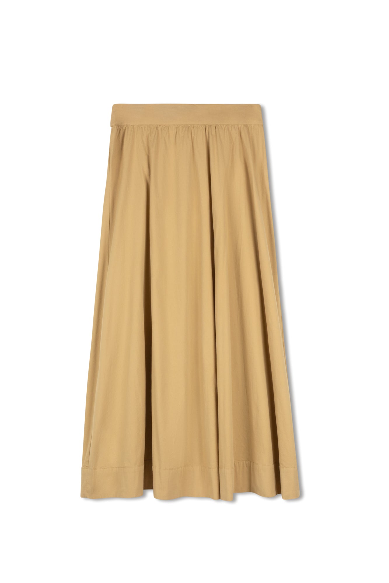 POINT POPLIN MAXI SKIRT