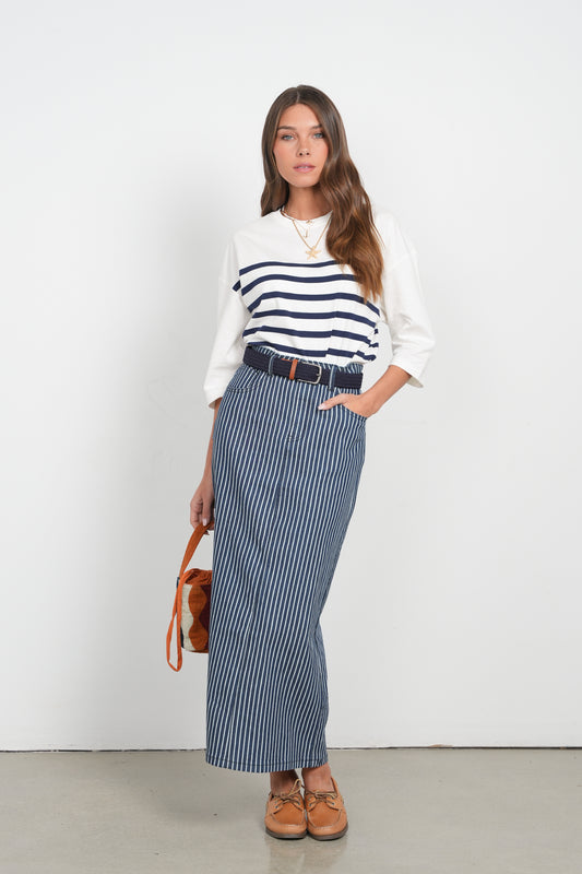 POINT X HD STRIPED MAXI SKIRT