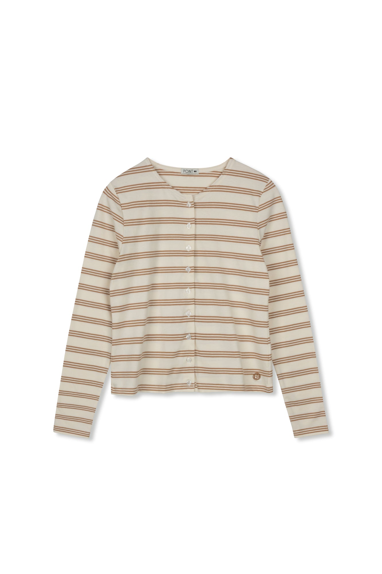 POINT STRIPE TEE CARDI