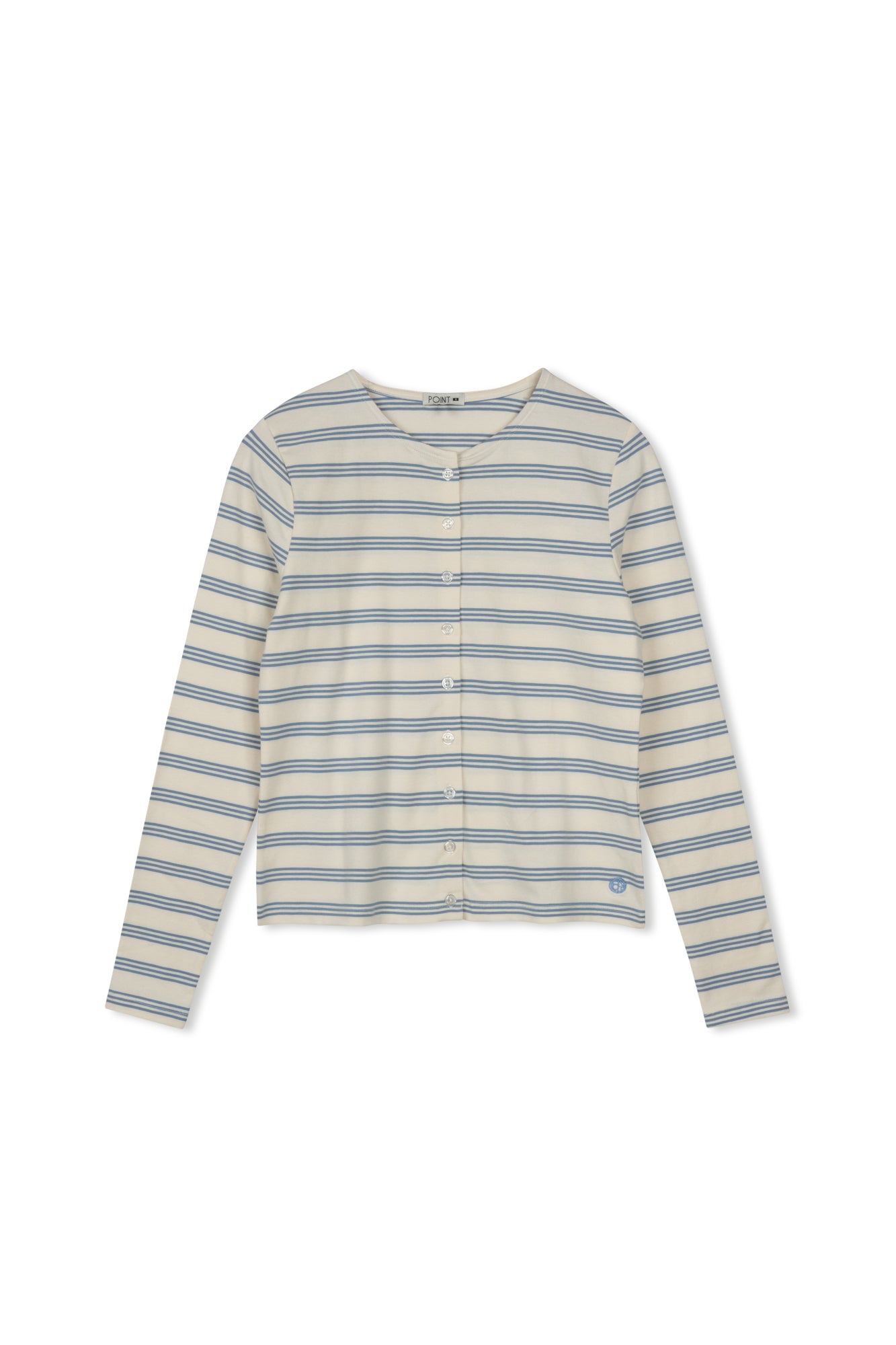 POINT STRIPE TEE CARDI