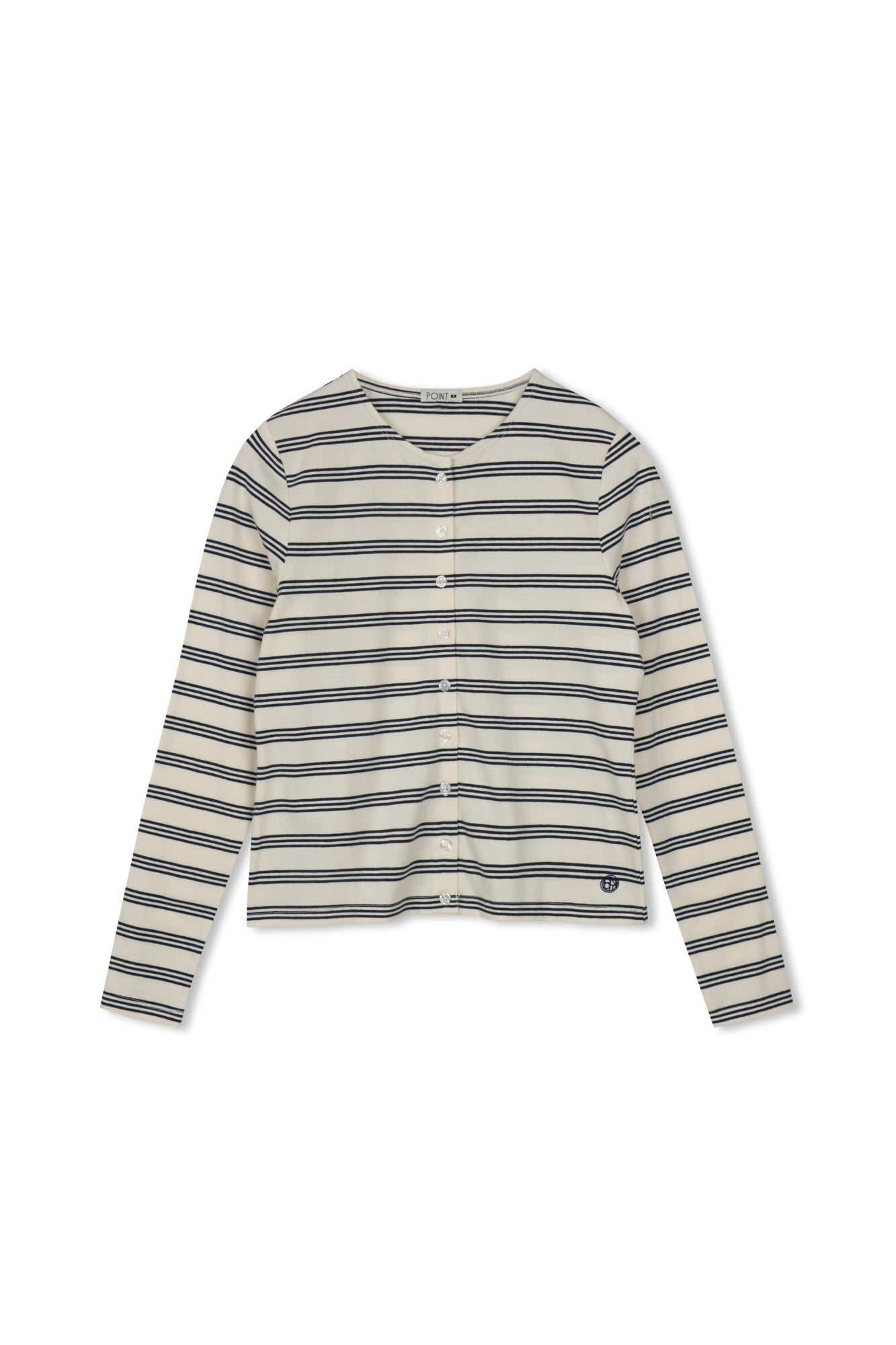 POINT STRIPE TEE CARDI