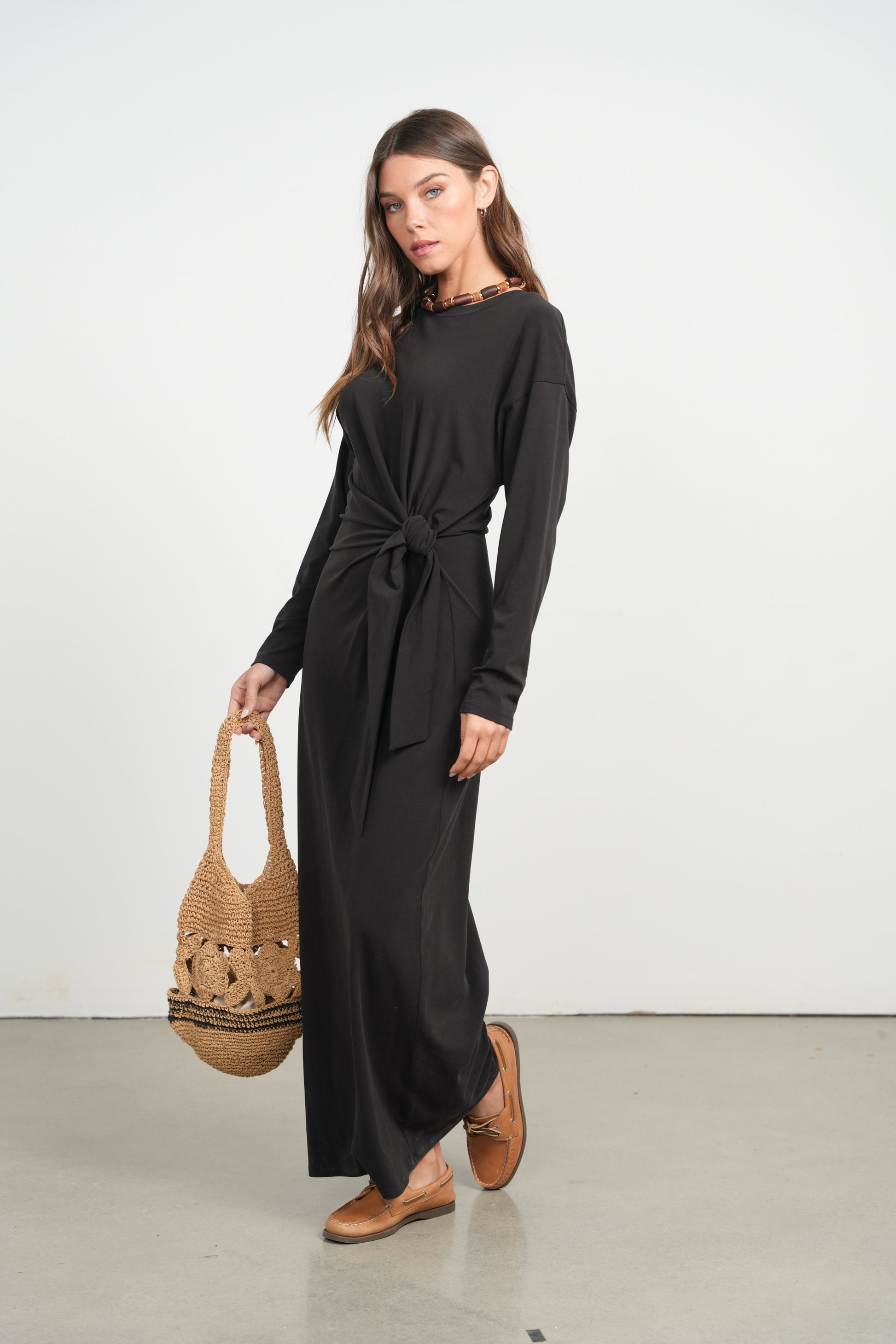 sleeved black tie dress Liesel Gown - LONG SLEEVE LACE FITTED DRESS & OVERSKIRT