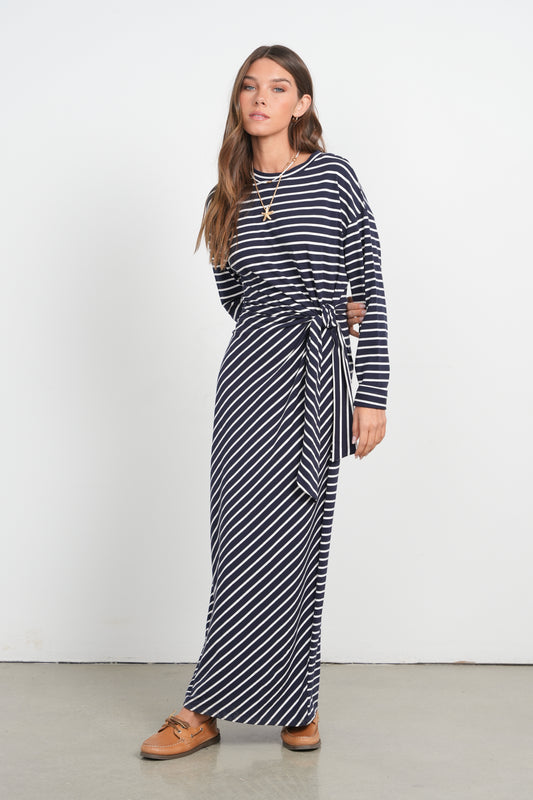 POINT SIDE TIE DRESS